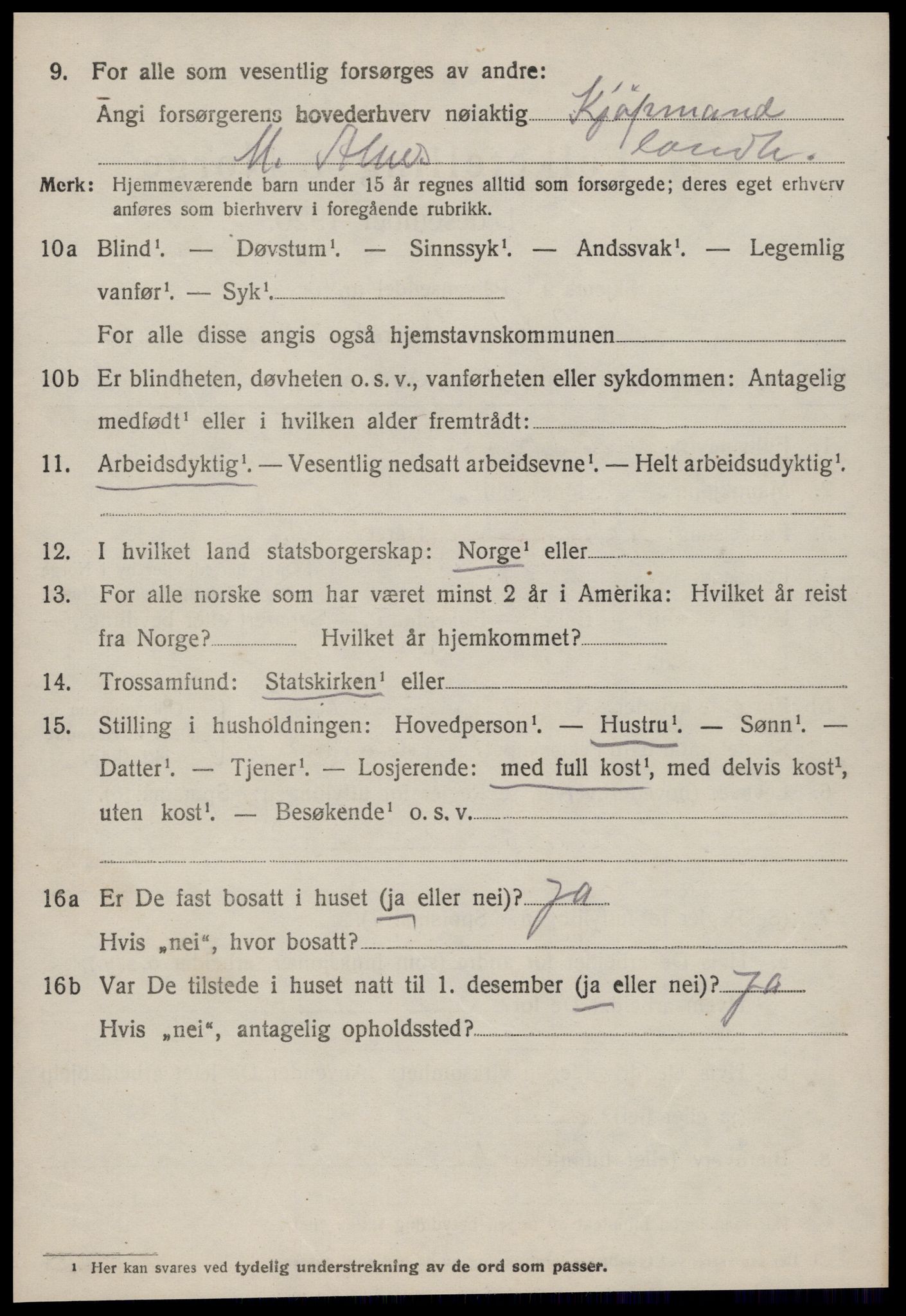 SAT, 1920 census for Giske, 1920, p. 517