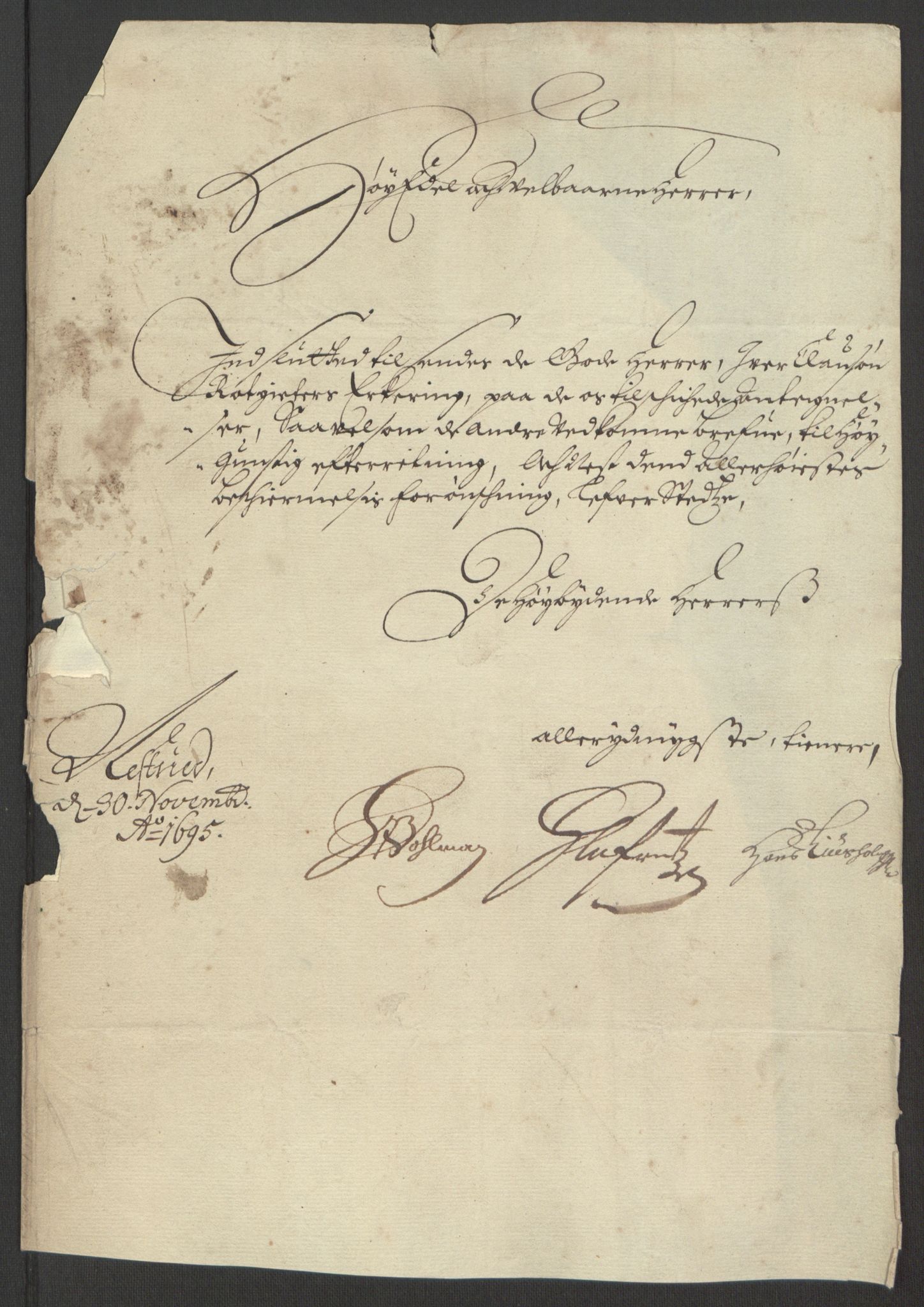 Rentekammeret inntil 1814, Reviderte regnskaper, Fogderegnskap, AV/RA-EA-4092/R67/L4676: Fogderegnskap Vesterålen, Andenes og Lofoten, 1691-1693, p. 360