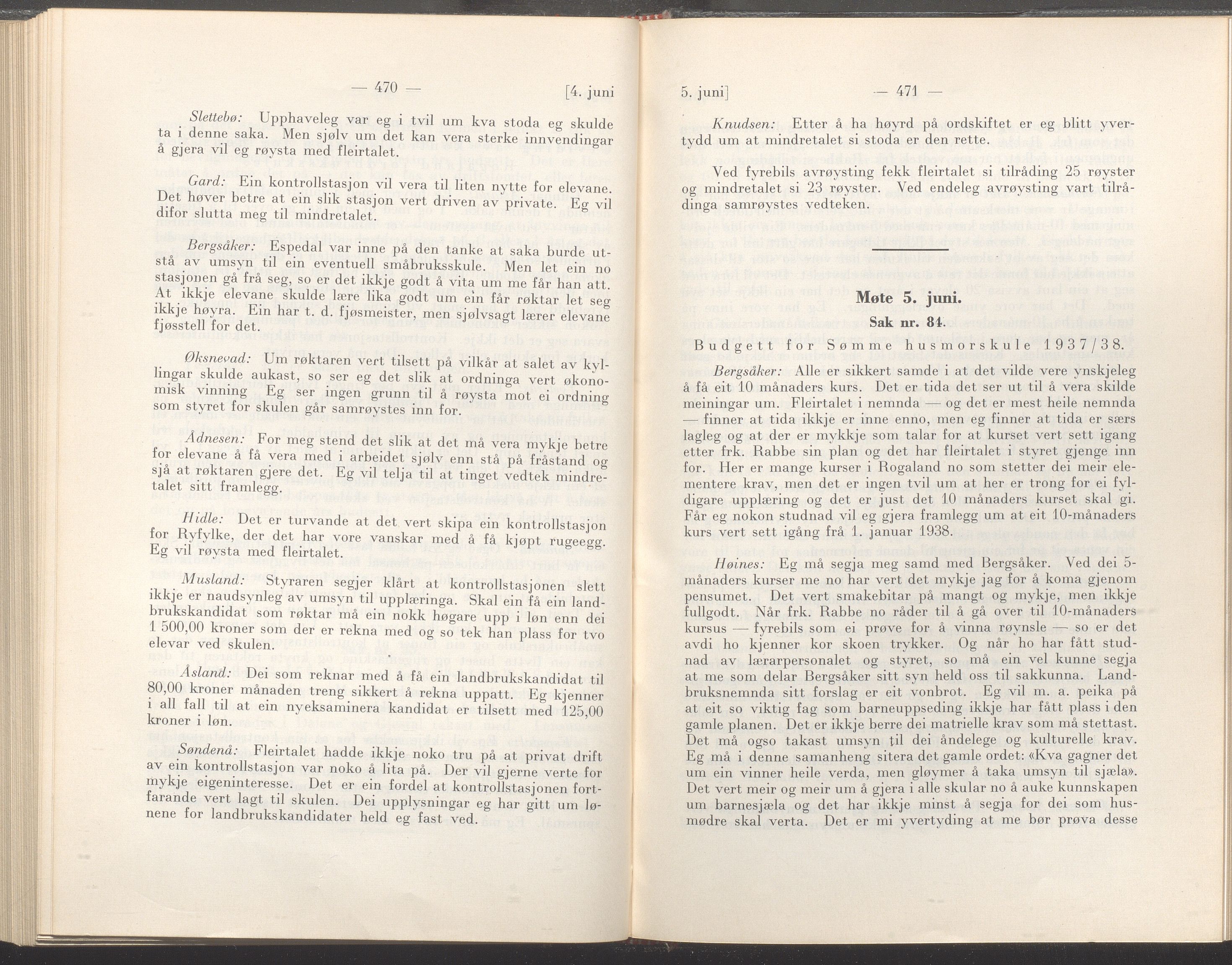 Rogaland fylkeskommune - Fylkesrådmannen , IKAR/A-900/A/Aa/Aaa/L0056: Møtebok , 1937, p. 470-471