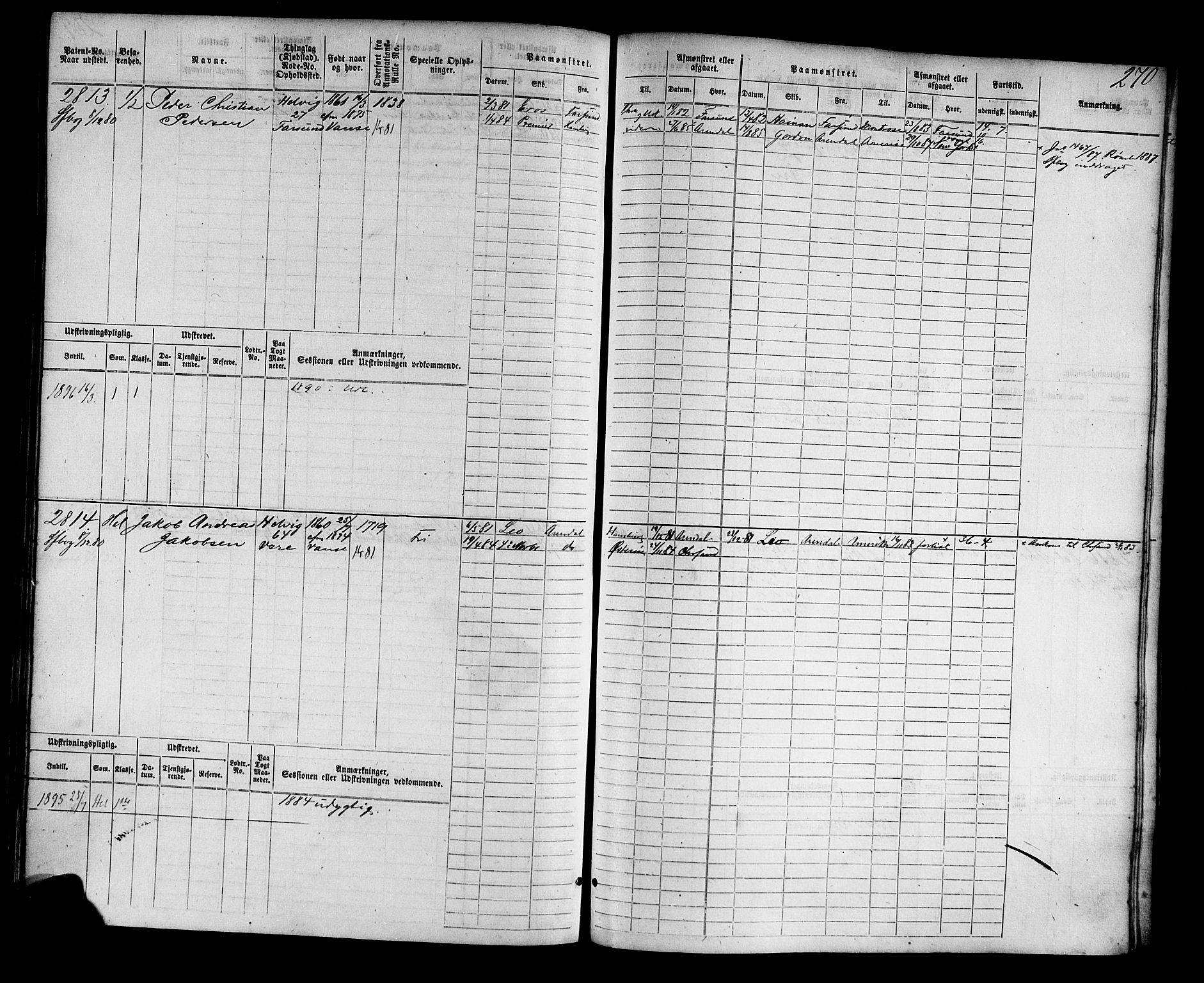 Farsund mønstringskrets, AV/SAK-2031-0017/F/Fb/L0004: Hovedrulle nr 2275-3040, M-7, 1875-1915, p. 278