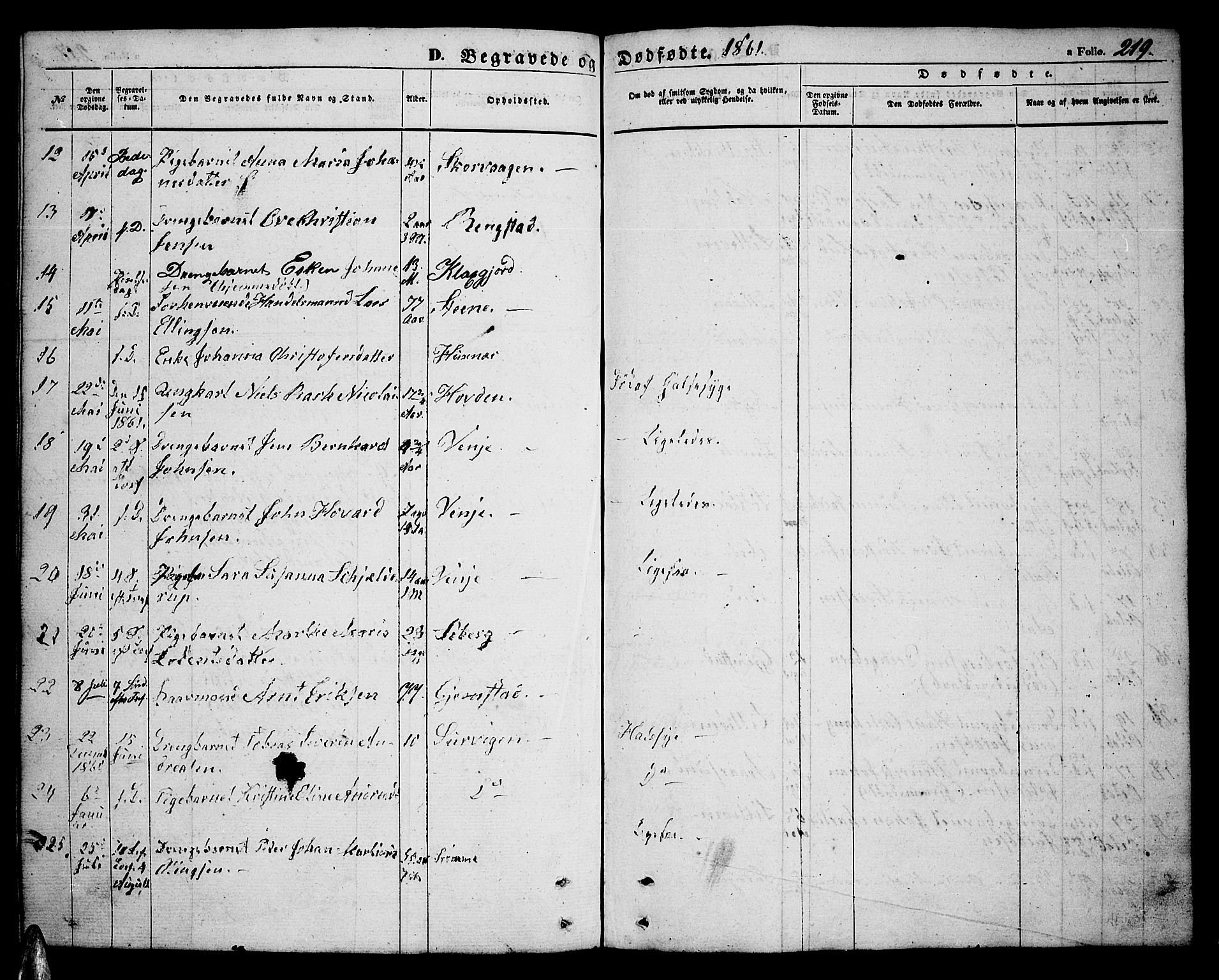 Ministerialprotokoller, klokkerbøker og fødselsregistre - Nordland, AV/SAT-A-1459/891/L1313: Parish register (copy) no. 891C02, 1856-1870, p. 219