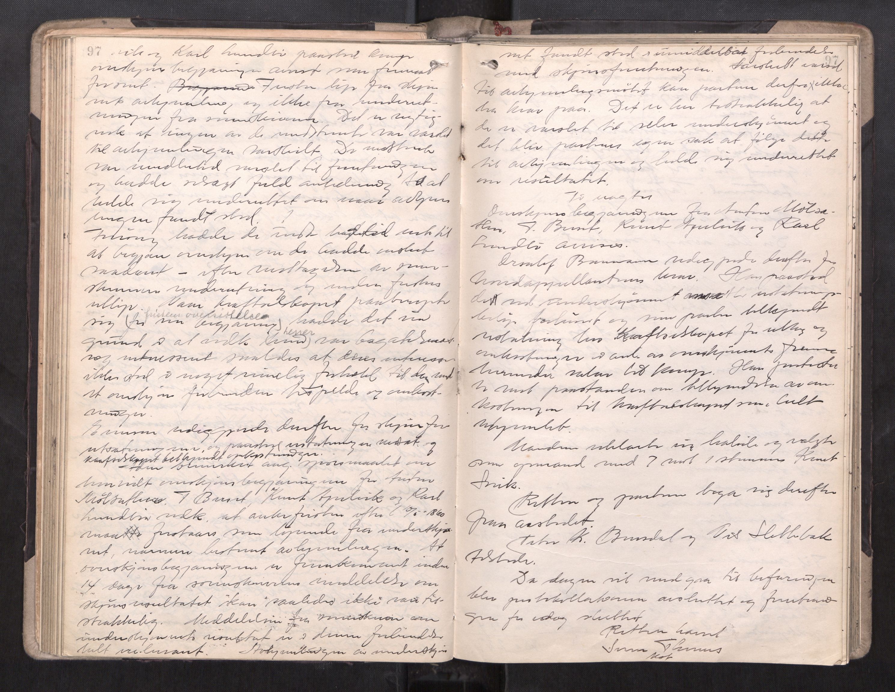 Nordre Sunnmøre sorenskriveri, AV/SAT-A-0006/1/1/1B/L0015: Ekstrarettsprotokoll 14, 1919-1927, p. 96b-97a