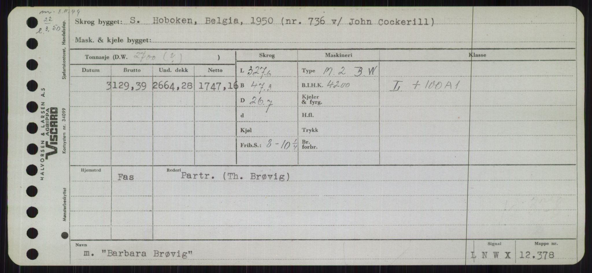 Sjøfartsdirektoratet med forløpere, Skipsmålingen, RA/S-1627/H/Hb/L0001: Fartøy, A-D, p. 147