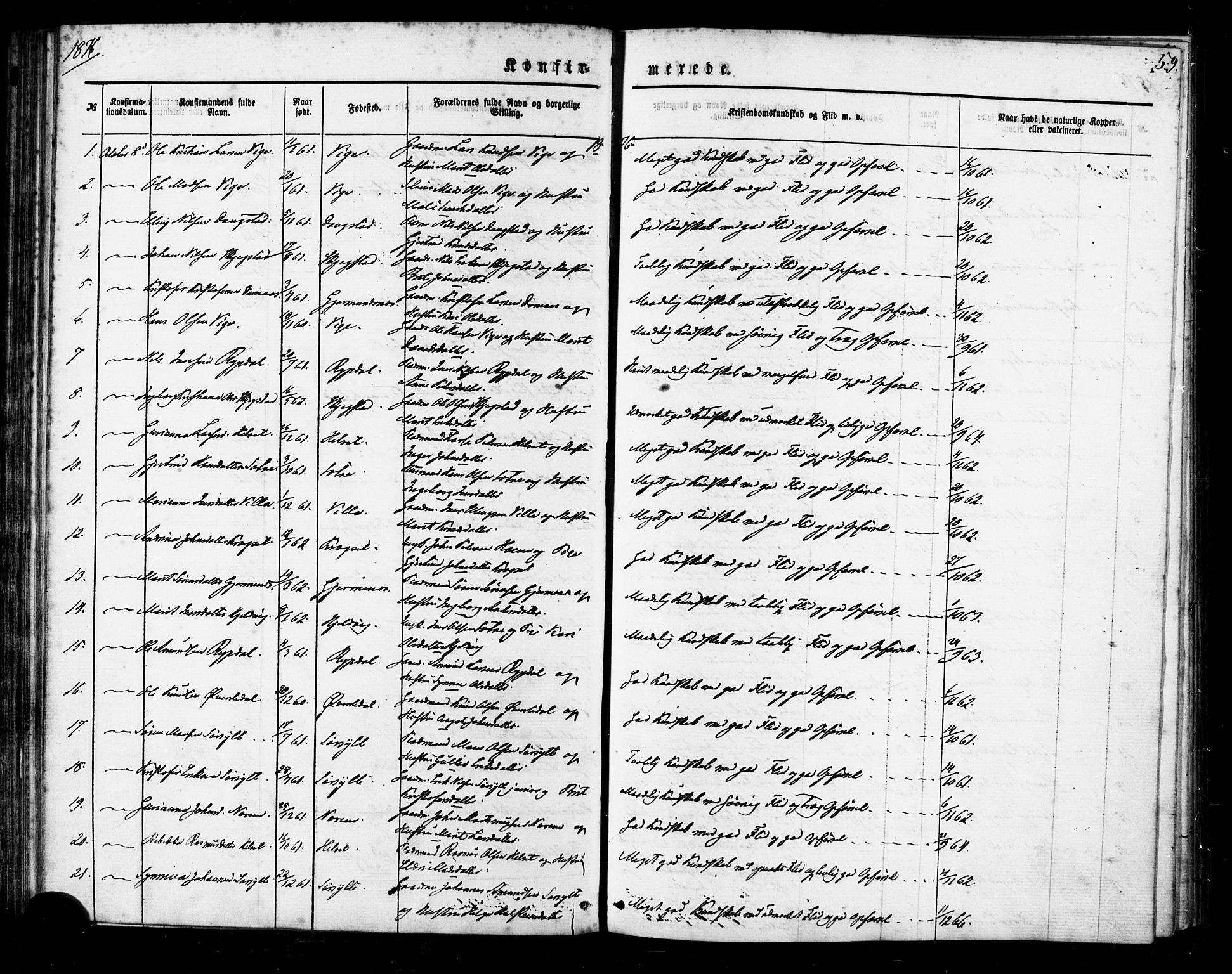 Ministerialprotokoller, klokkerbøker og fødselsregistre - Møre og Romsdal, SAT/A-1454/541/L0545: Parish register (official) no. 541A02, 1872-1886, p. 59
