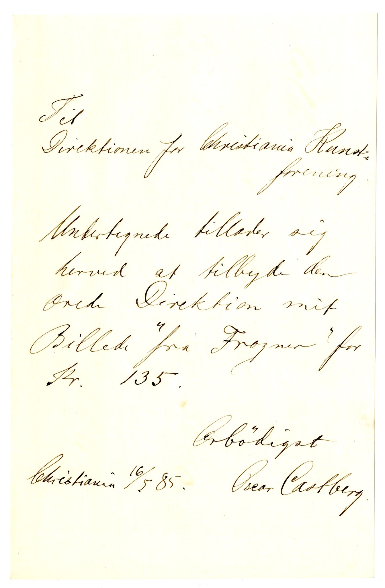 Diderik Maria Aalls brevsamling, NF/Ark-1023/F/L0002: D.M. Aalls brevsamling. B - C, 1799-1889, p. 319