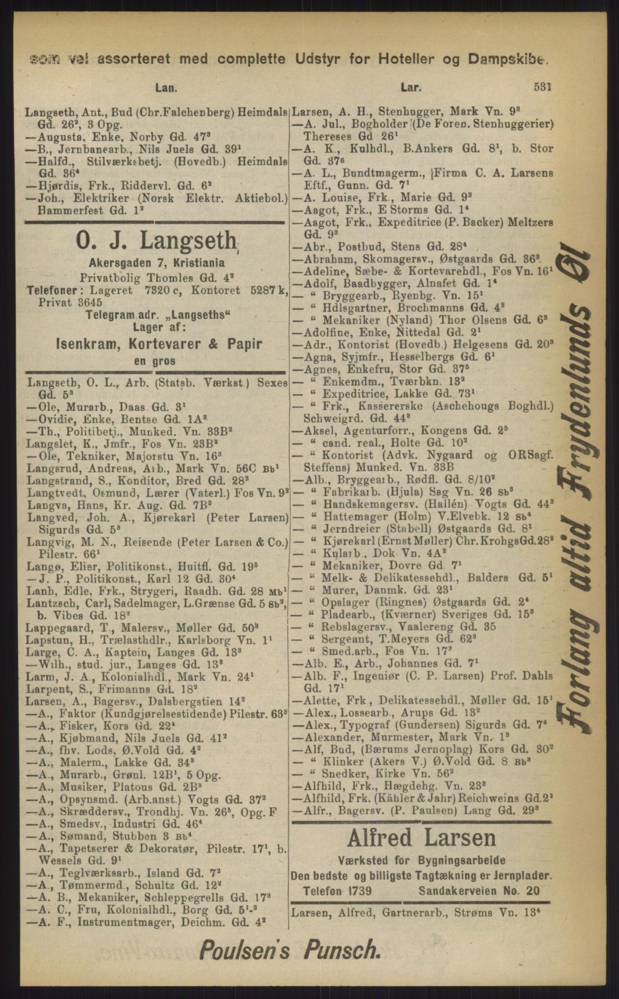 Kristiania/Oslo adressebok, PUBL/-, 1903, p. 531