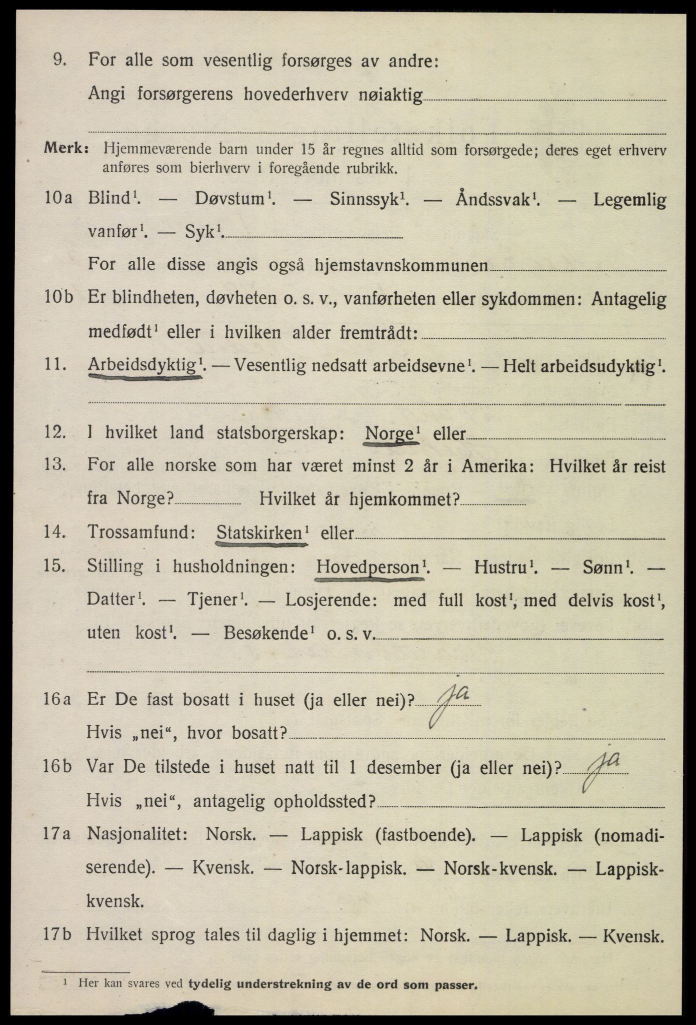 SAT, 1920 census for Hegra, 1920, p. 2361