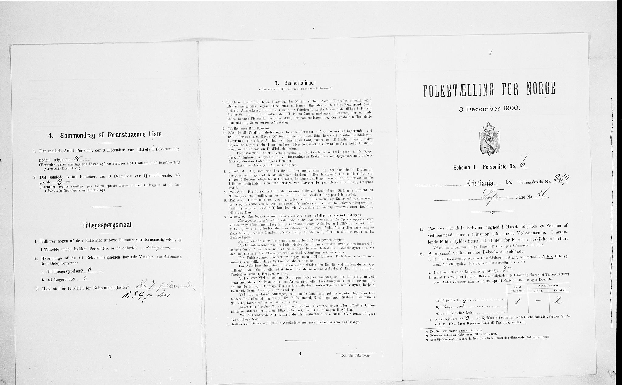 SAO, 1900 census for Kristiania, 1900, p. 101890