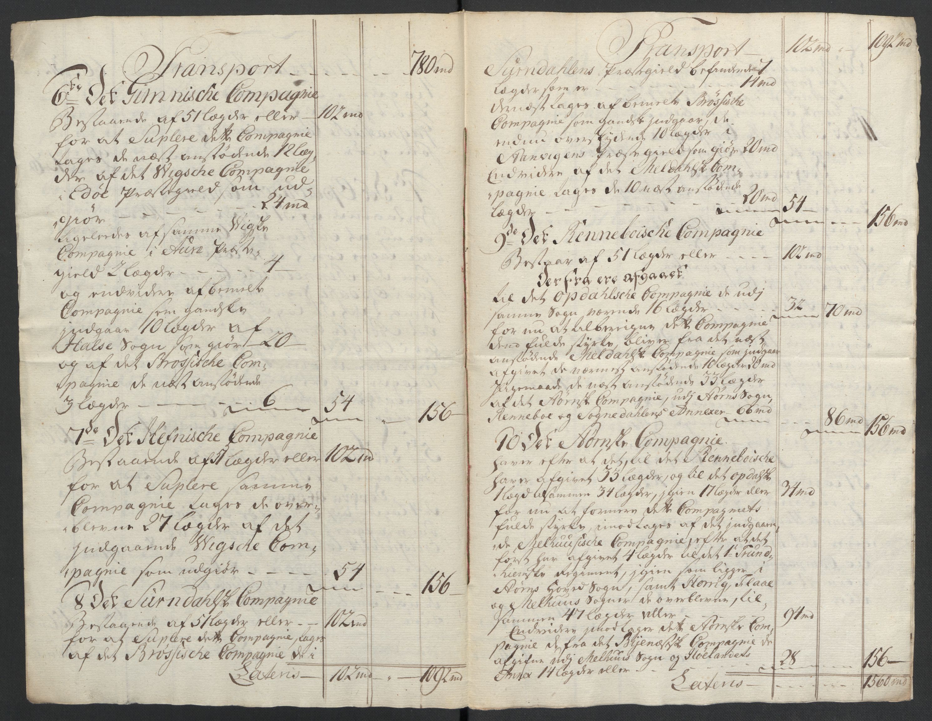 Kommanderende general (KG I) med Det norske krigsdirektorium, RA/EA-5419/E/Ea/L0513: 2. Trondheimske regiment, 1765-1767, p. 309