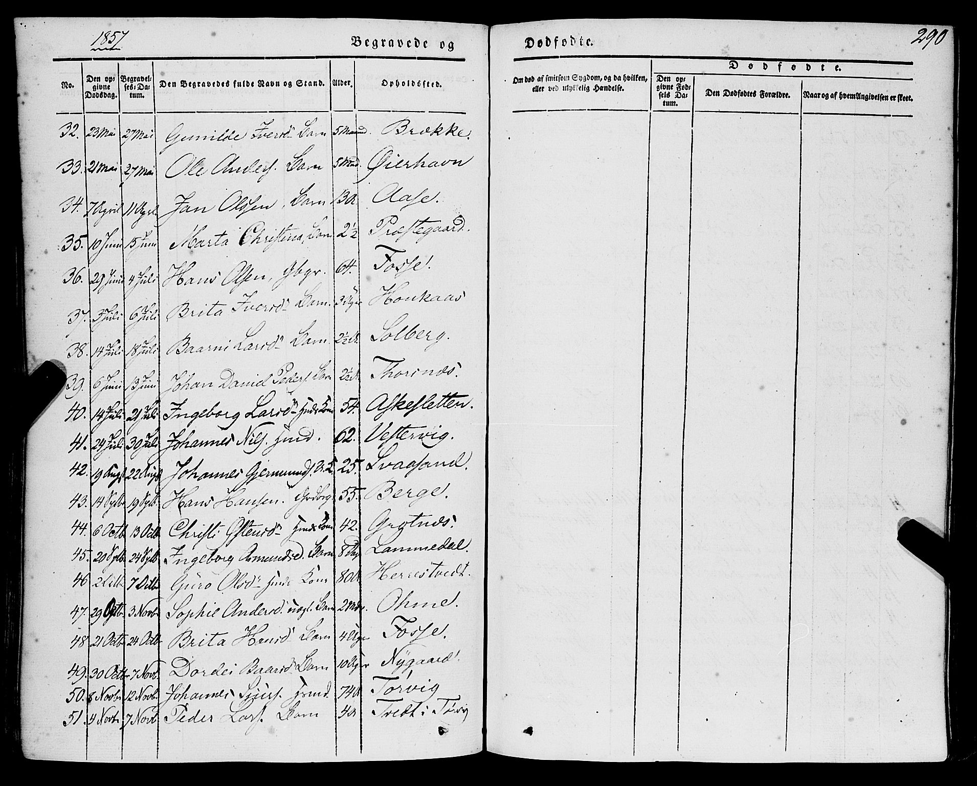 Strandebarm sokneprestembete, AV/SAB-A-78401/H/Haa: Parish register (official) no. A 7, 1844-1872, p. 290