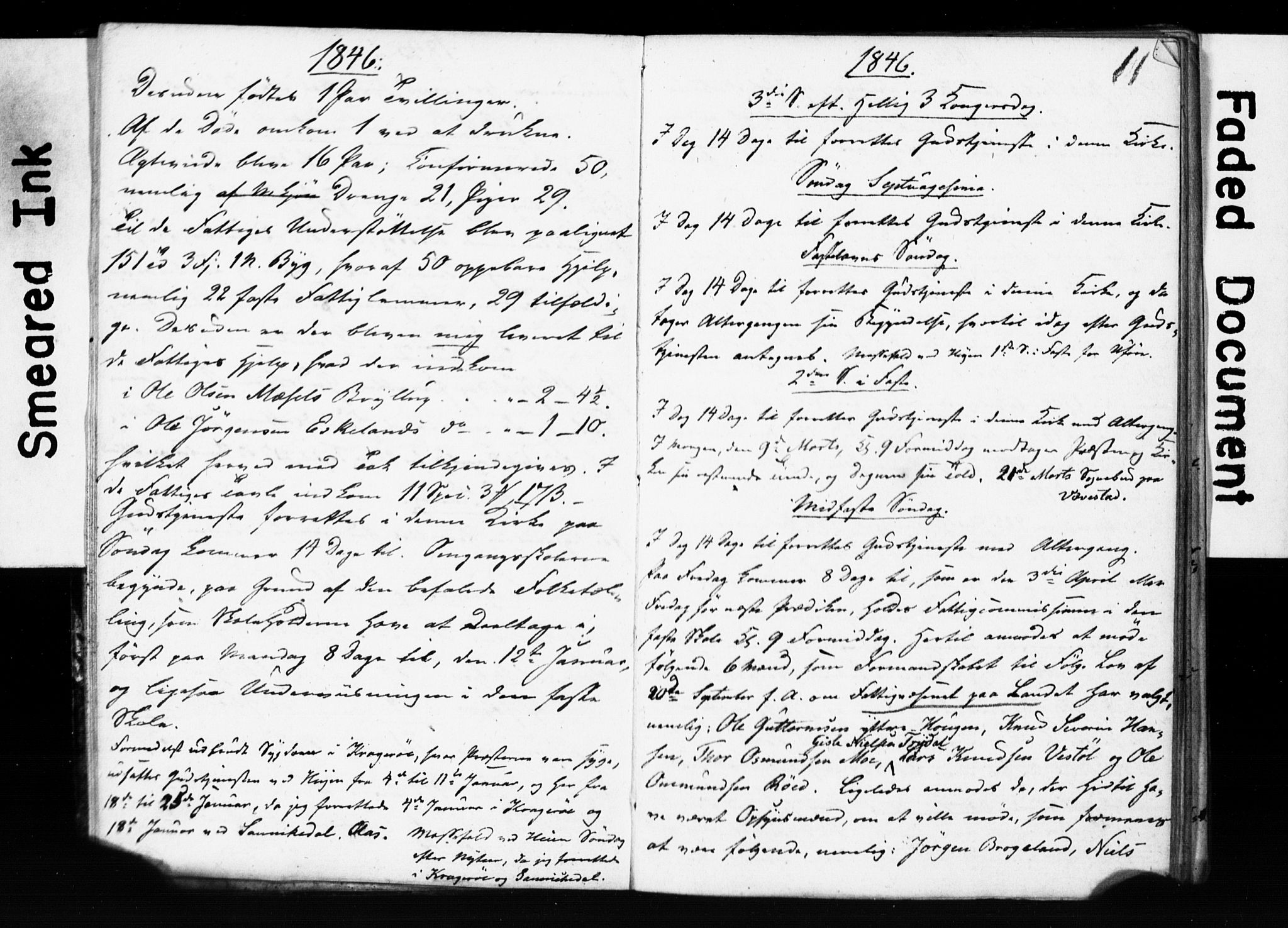 Gjerstad sokneprestkontor, AV/SAK-1111-0014/J/Jd/L0004: Banns register no. A VI 12, 1845-1872, p. 10-11