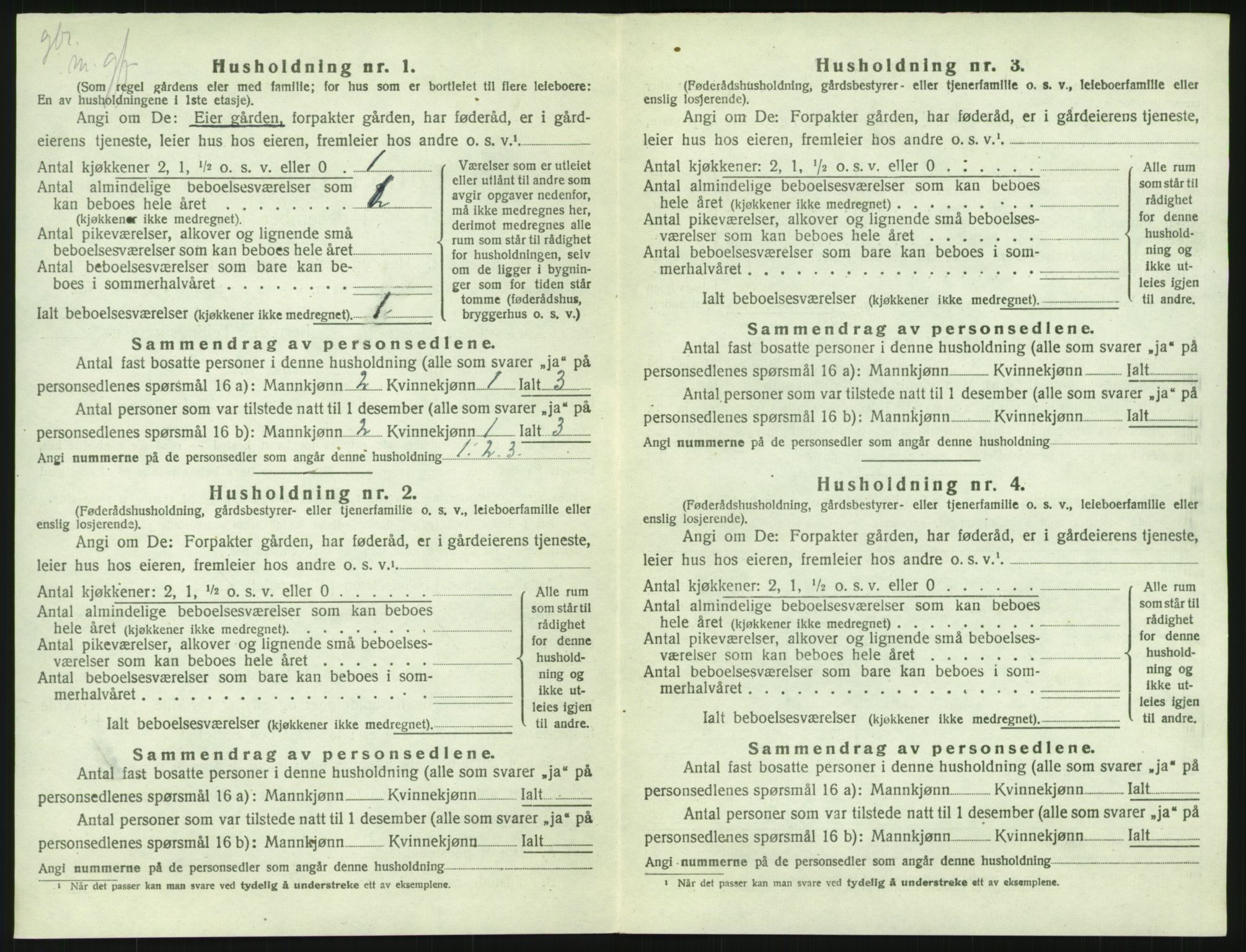 SAH, 1920 census for Snertingdal, 1920, p. 748