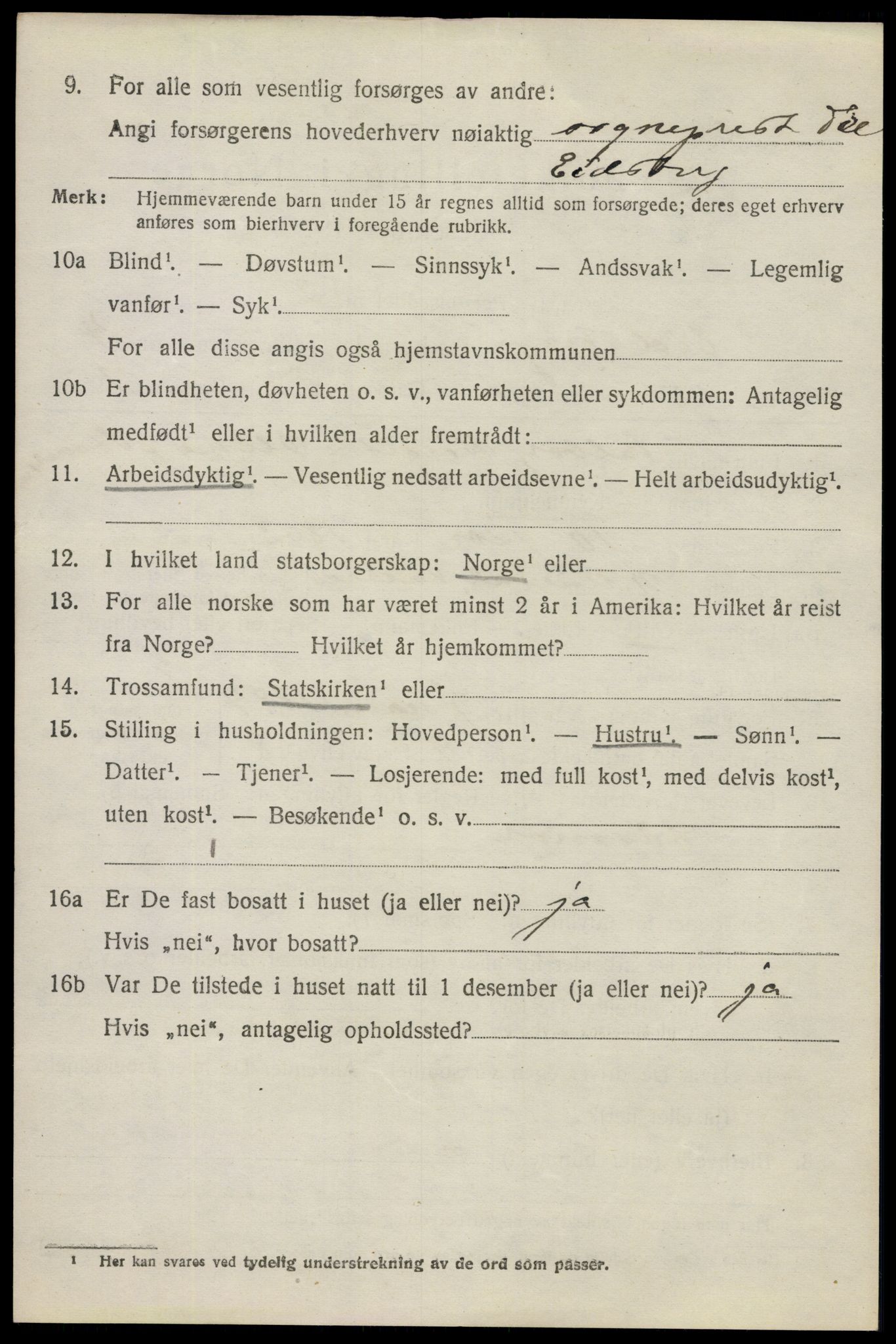 SAO, 1920 census for Eidsberg, 1920, p. 5728