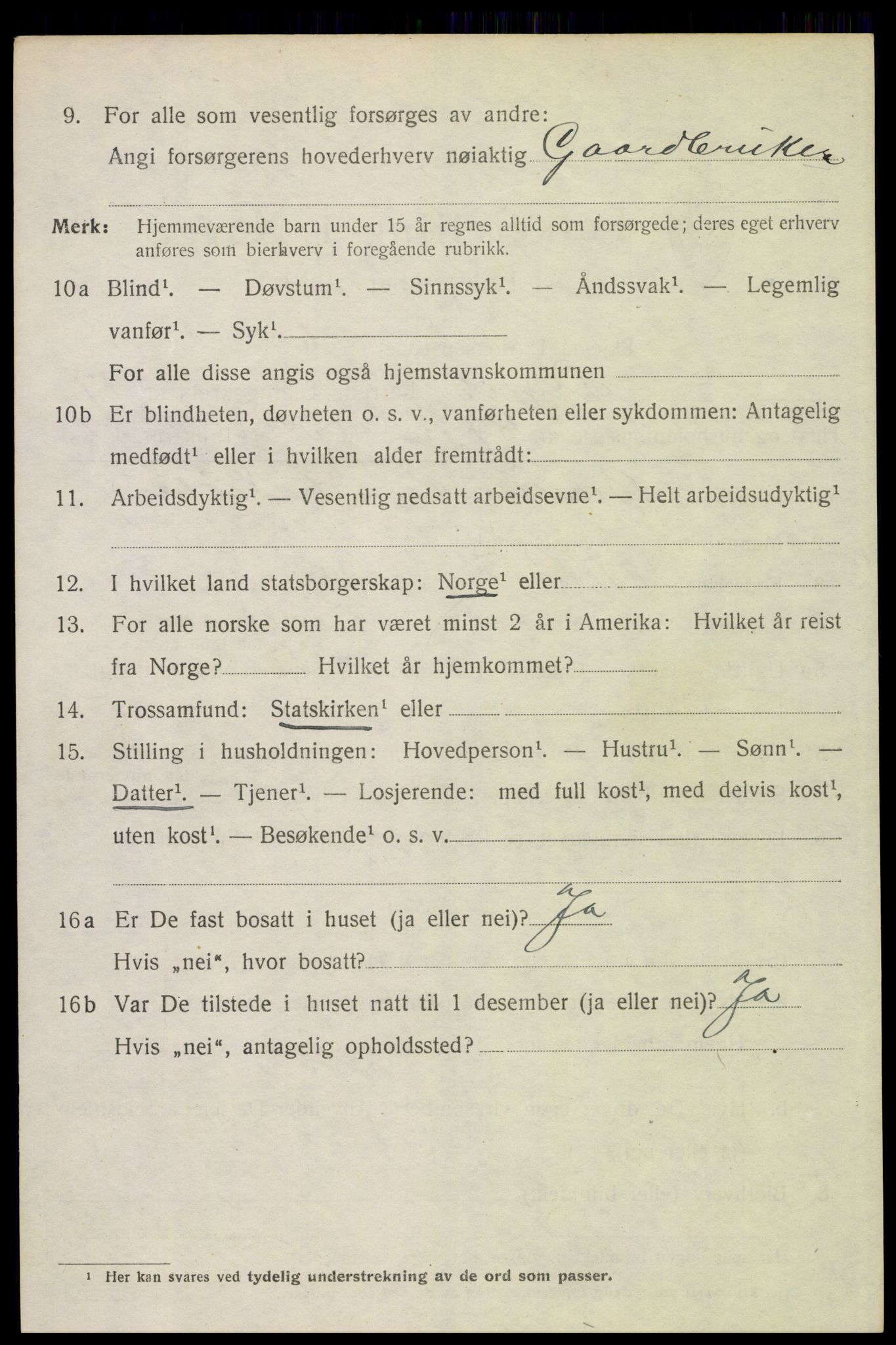 SAH, 1920 census for Trysil, 1920, p. 10752