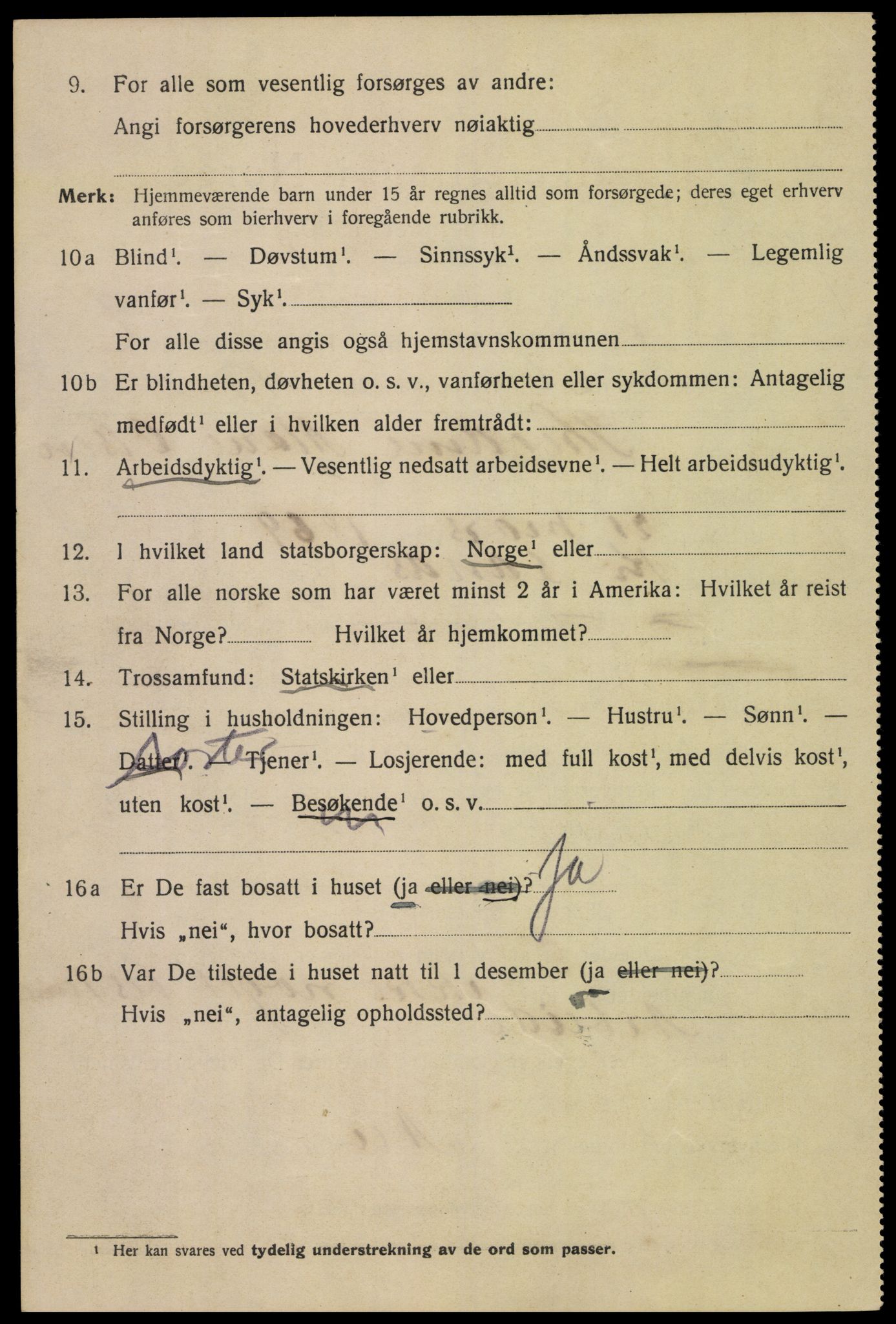 SAK, 1920 census for Kristiansand, 1920, p. 13724