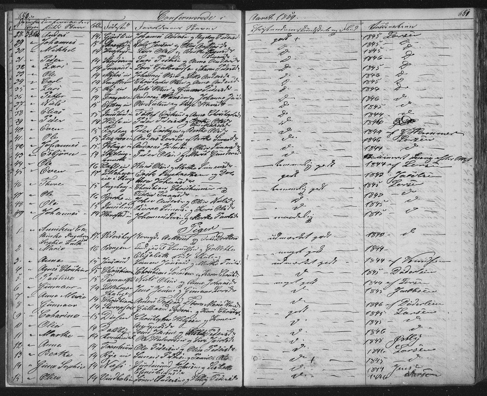 Vang prestekontor, Hedmark, SAH/PREST-008/H/Ha/Hab/L0010B: Parish register (copy) no. 10b, 1854-1896, p. 650-651