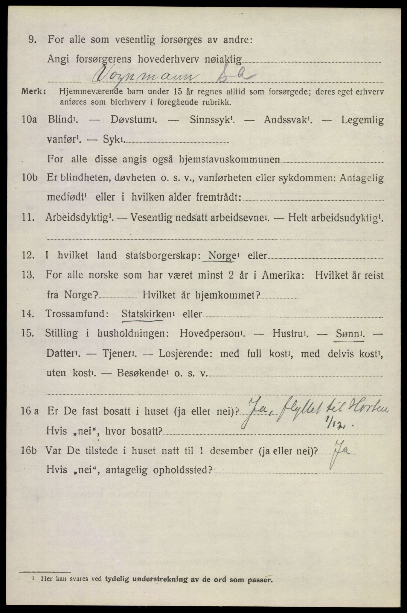 SAKO, 1920 census for Ramnes, 1920, p. 4319