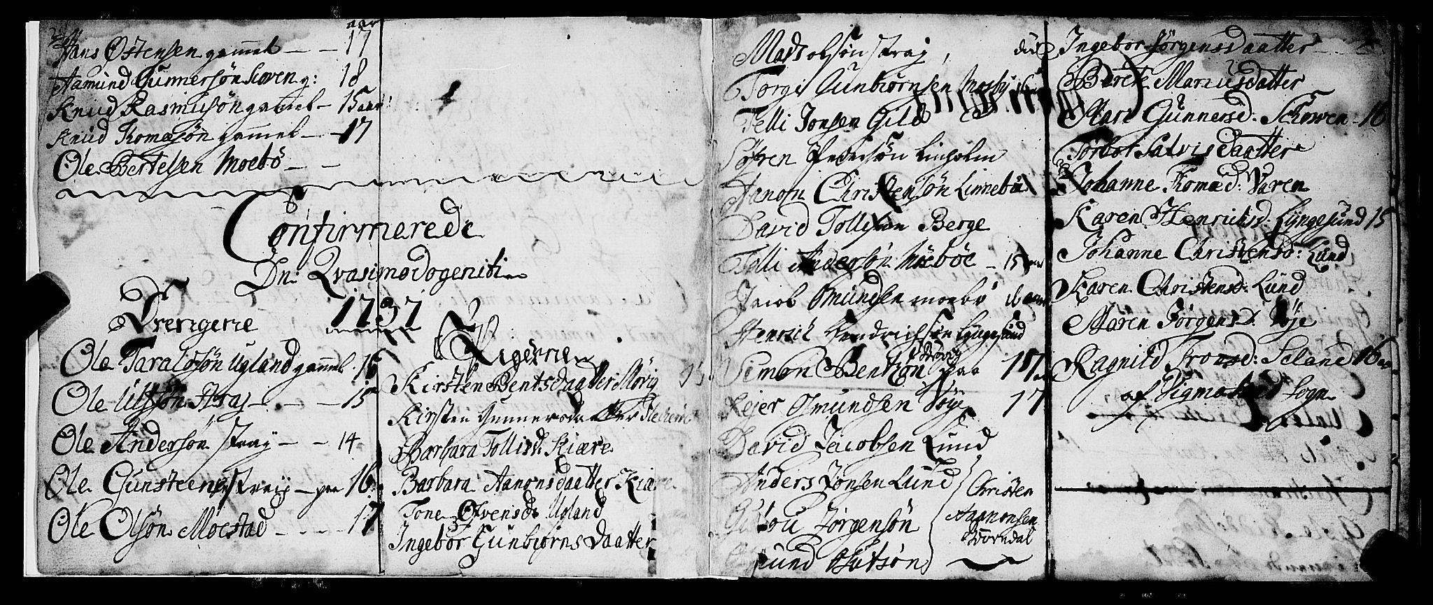 Oddernes sokneprestkontor, AV/SAK-1111-0033/F/Fa/Faa/L0003: Parish register (official) no. A 3, 1736-1795, p. 2-3