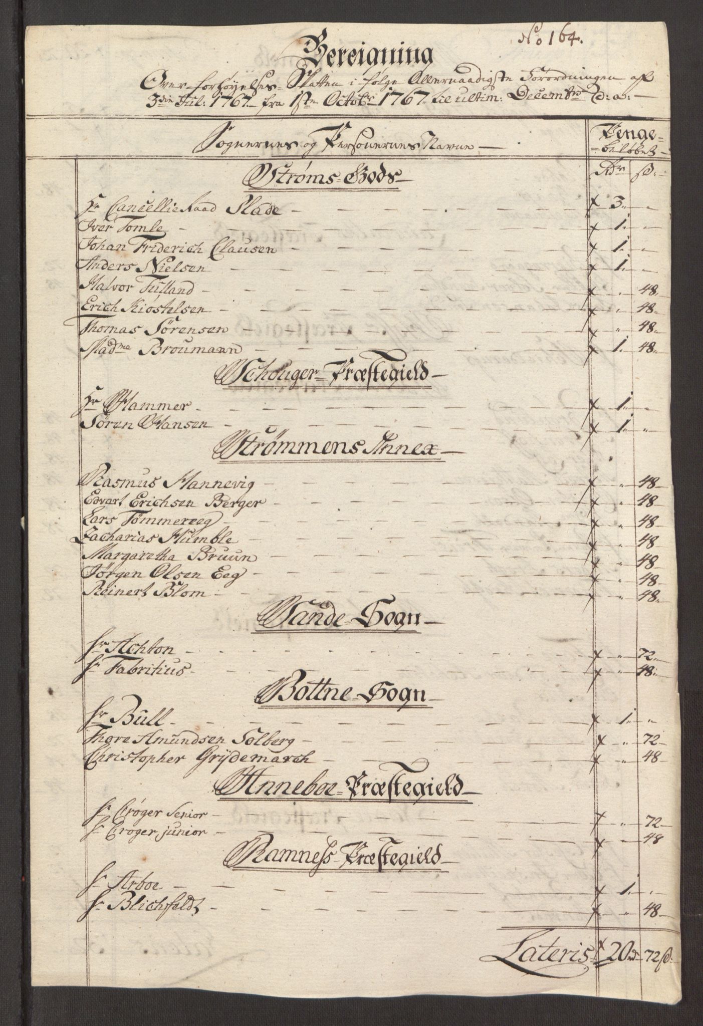Rentekammeret inntil 1814, Reviderte regnskaper, Fogderegnskap, RA/EA-4092/R32/L1960: Ekstraskatten Jarlsberg grevskap, 1762-1772, p. 128