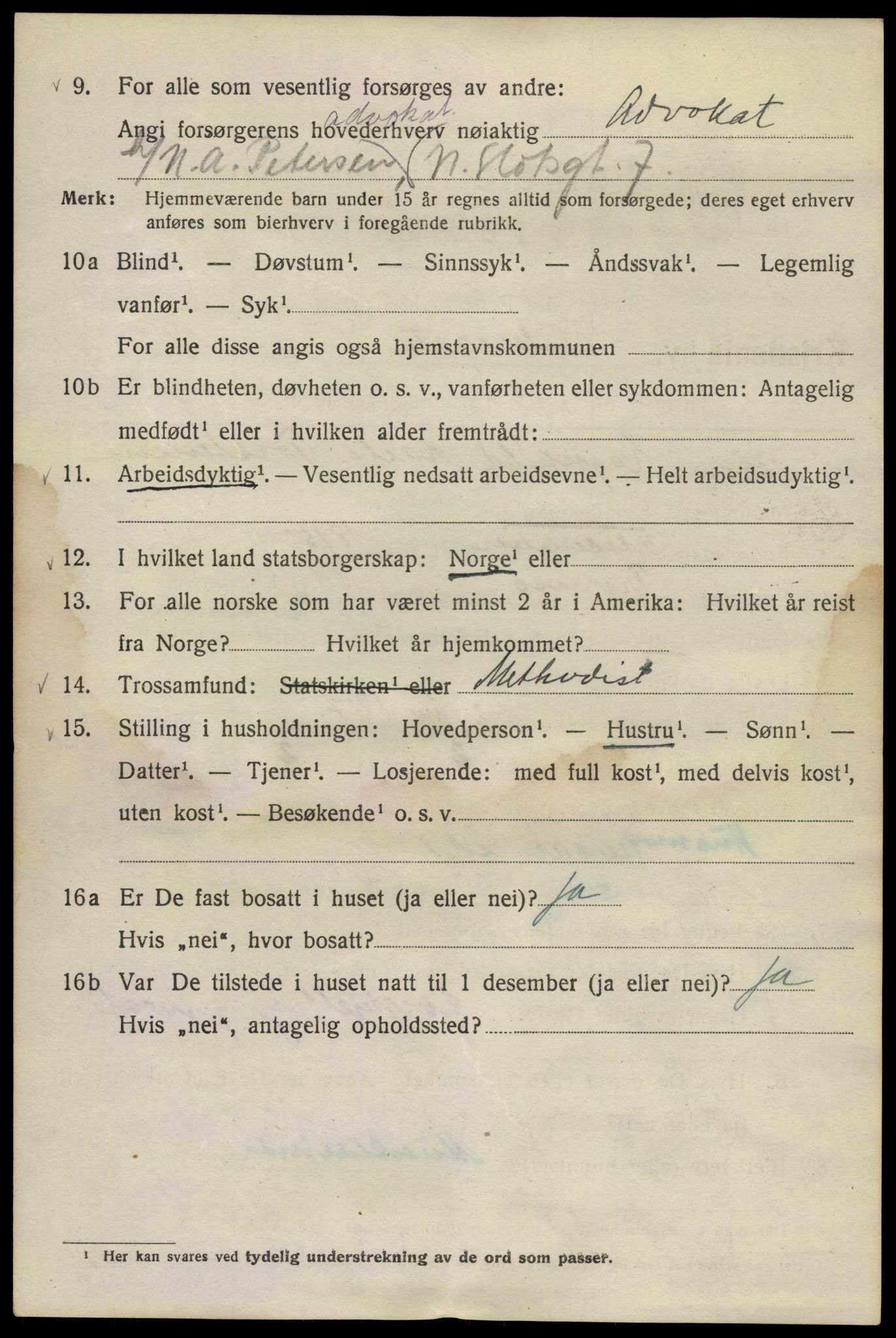 SAO, 1920 census for Kristiania, 1920, p. 215042