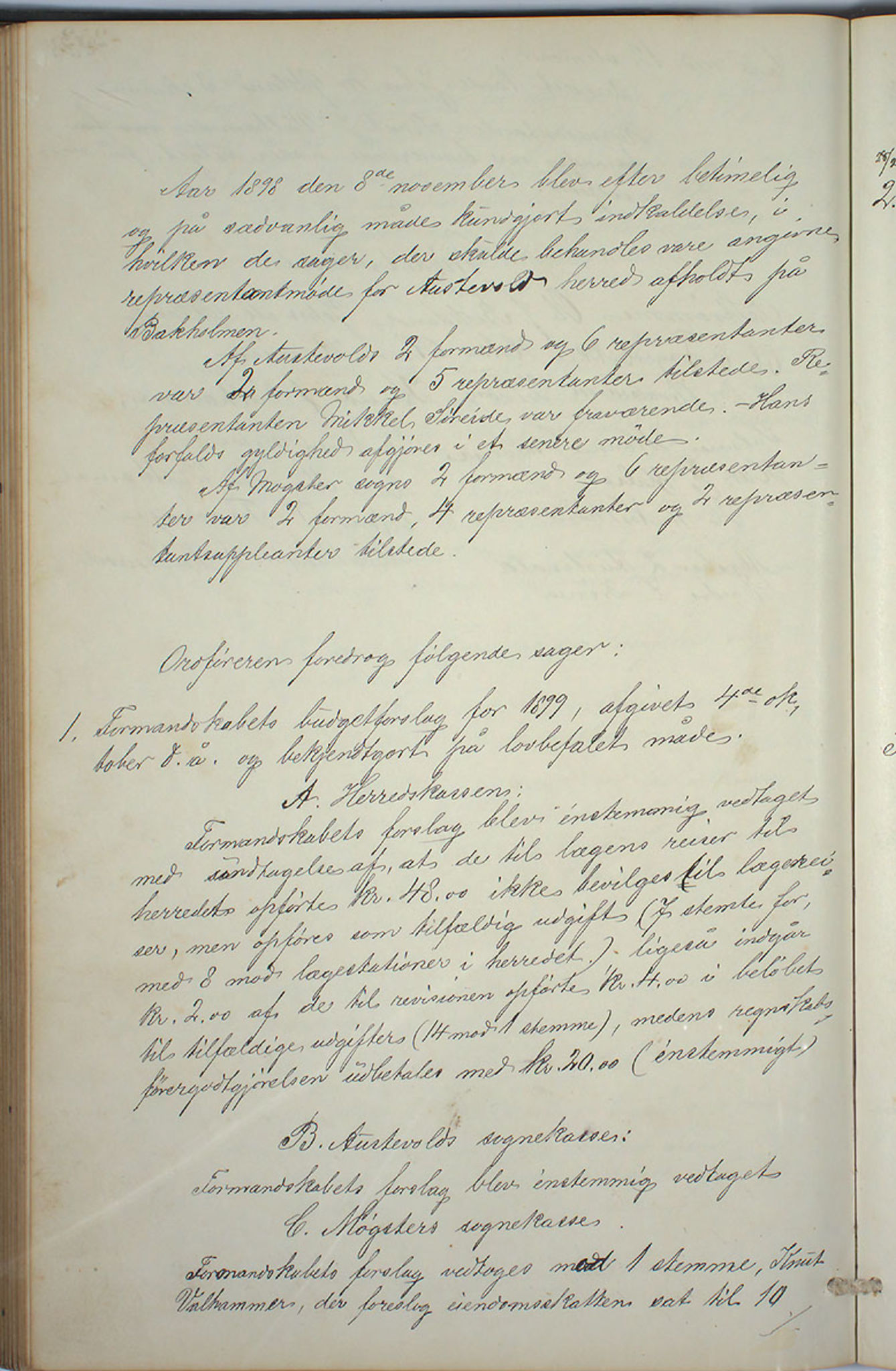 Austevoll kommune. Formannskapet, IKAH/1244-021/A/Aa/L0001: Forhandlingsprotokoll for heradstyret, 1886-1900, p. 505