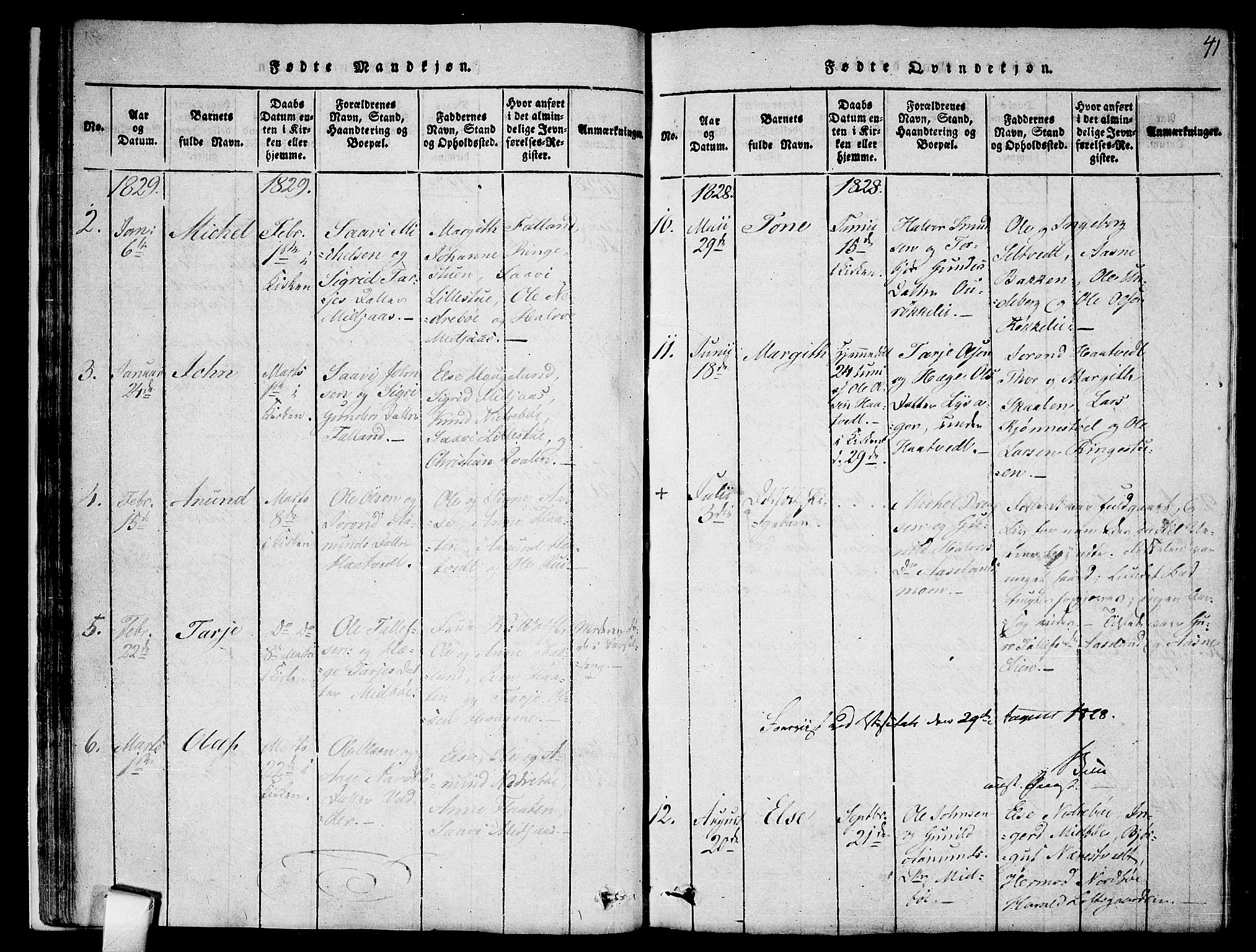 Mo kirkebøker, SAKO/A-286/F/Fa/L0004: Parish register (official) no. I 4, 1814-1844, p. 41