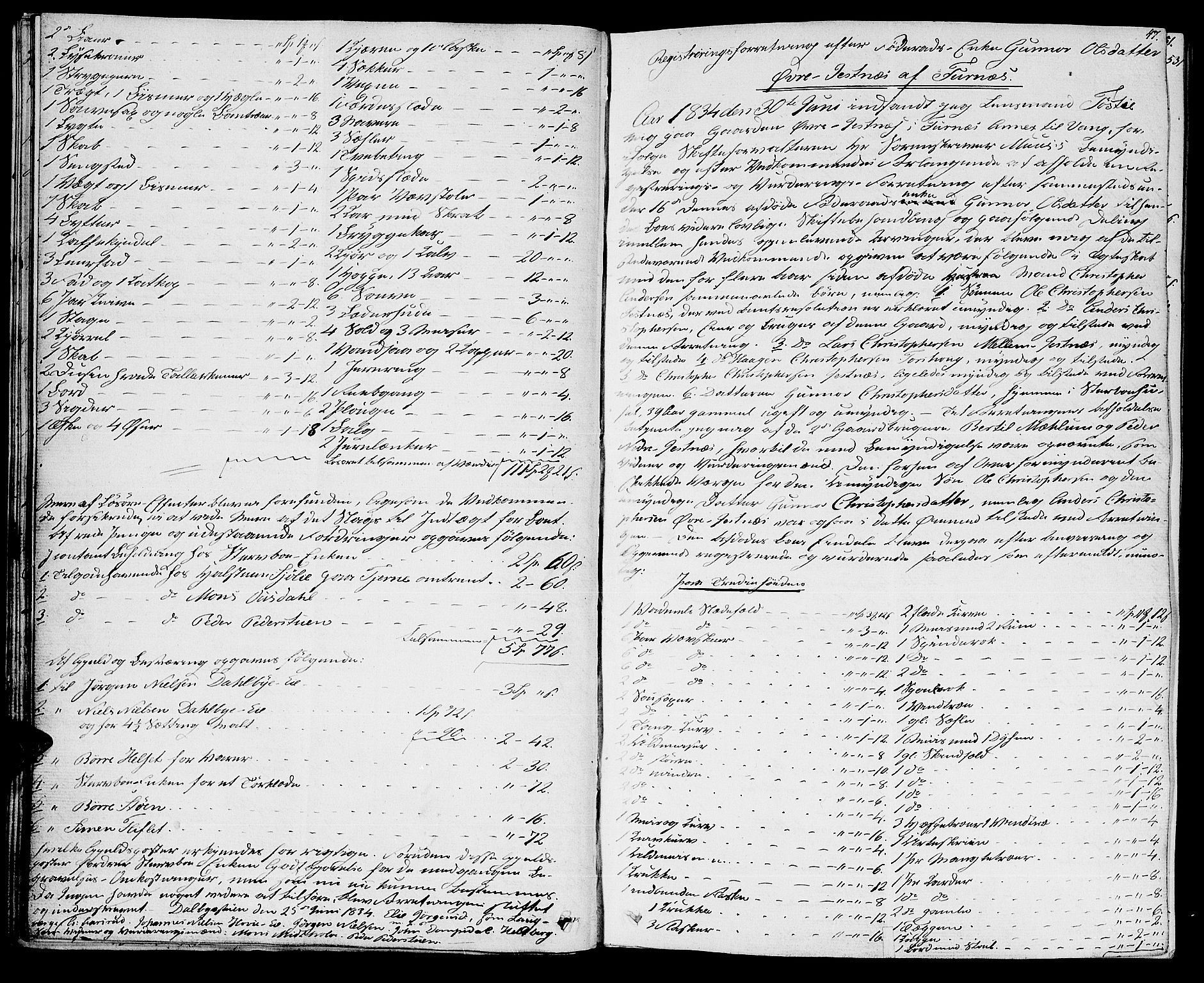 Nord-Hedmark sorenskriveri, AV/SAH-TING-012/J/Ja/L0009: Skifteprotokoll, 1834-1839, p. 46-47