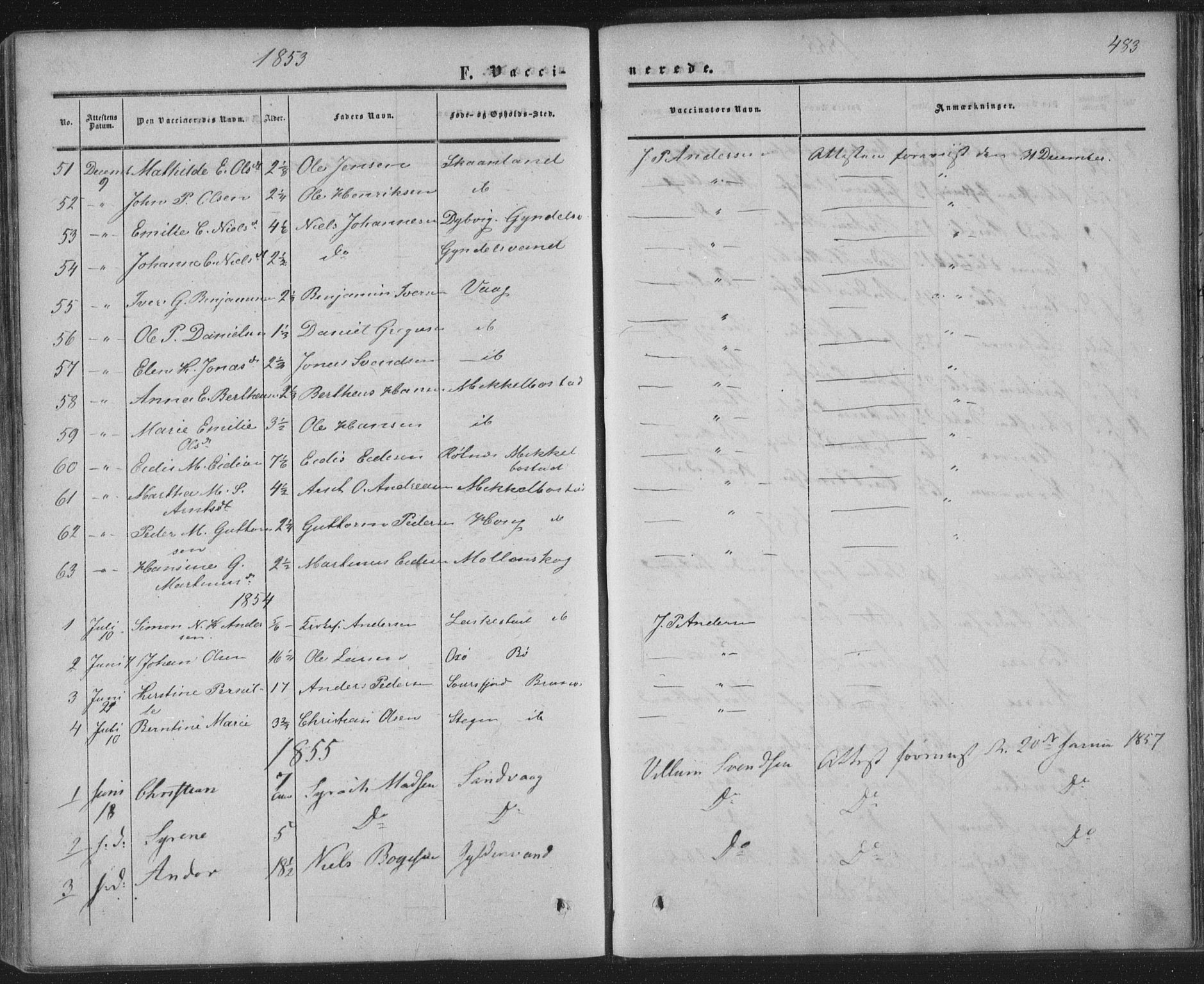 Ministerialprotokoller, klokkerbøker og fødselsregistre - Nordland, AV/SAT-A-1459/855/L0800: Parish register (official) no. 855A08, 1852-1864, p. 483