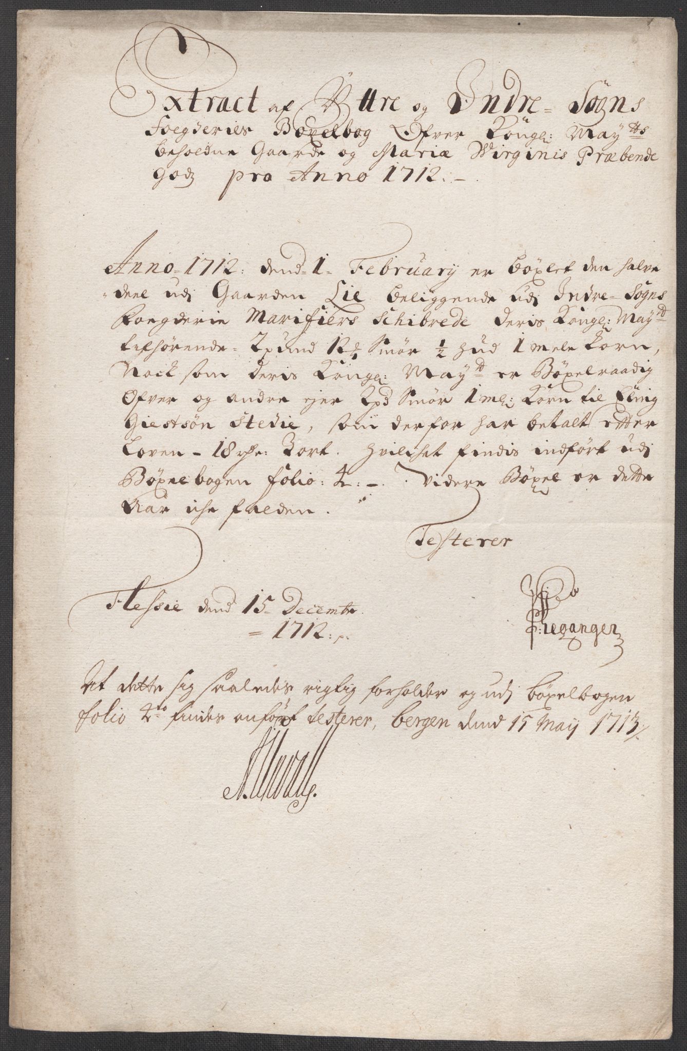 Rentekammeret inntil 1814, Reviderte regnskaper, Fogderegnskap, AV/RA-EA-4092/R52/L3318: Fogderegnskap Sogn, 1712, p. 252