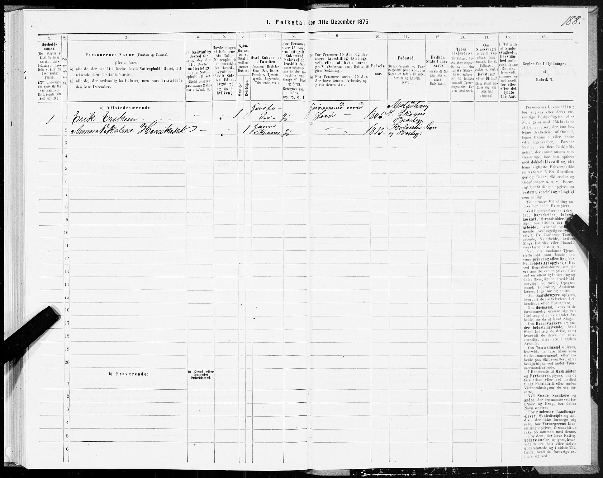 SAT, 1875 census for 1719P Skogn, 1875, p. 2188