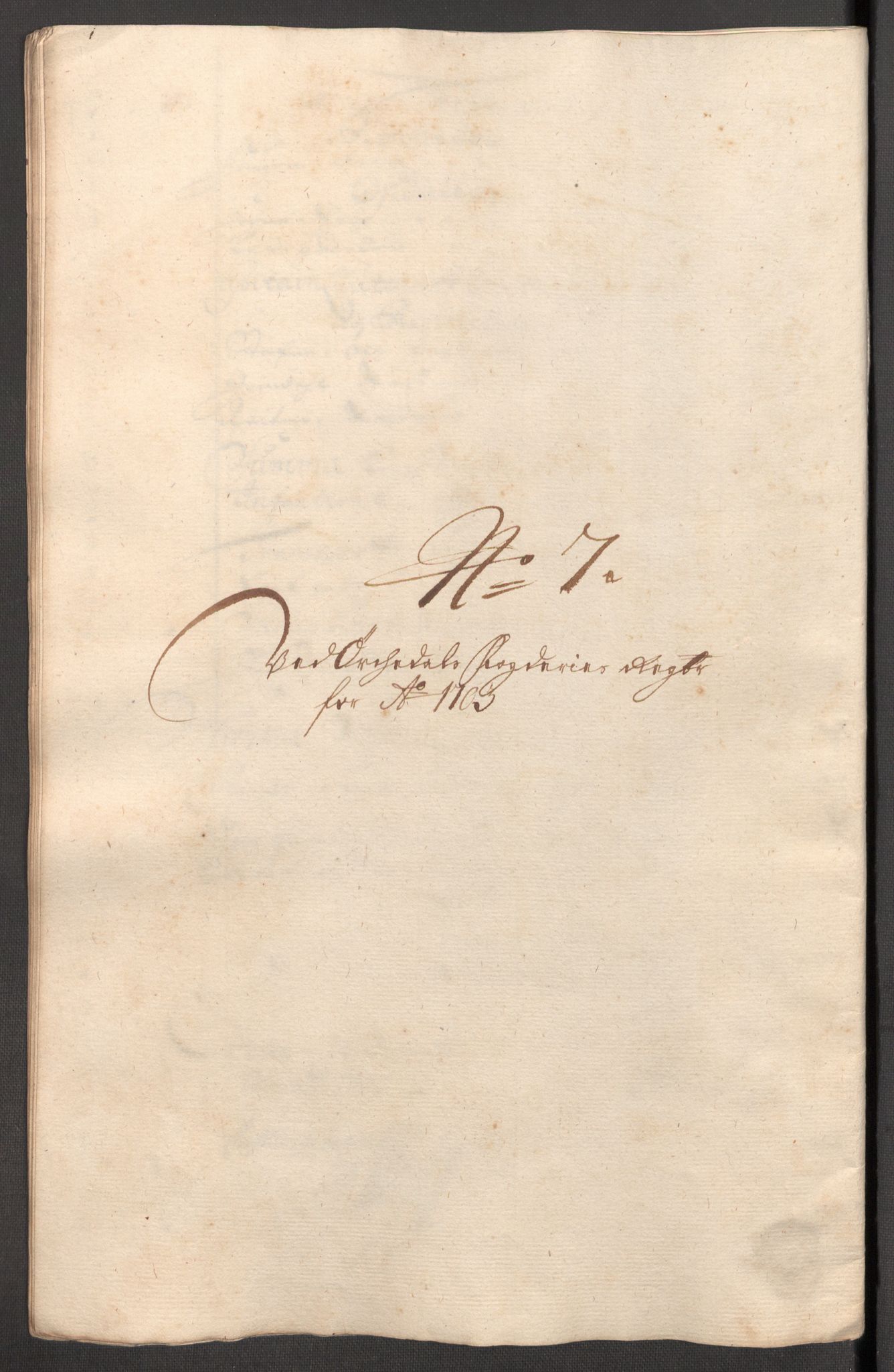 Rentekammeret inntil 1814, Reviderte regnskaper, Fogderegnskap, RA/EA-4092/R60/L3953: Fogderegnskap Orkdal og Gauldal, 1703, p. 138