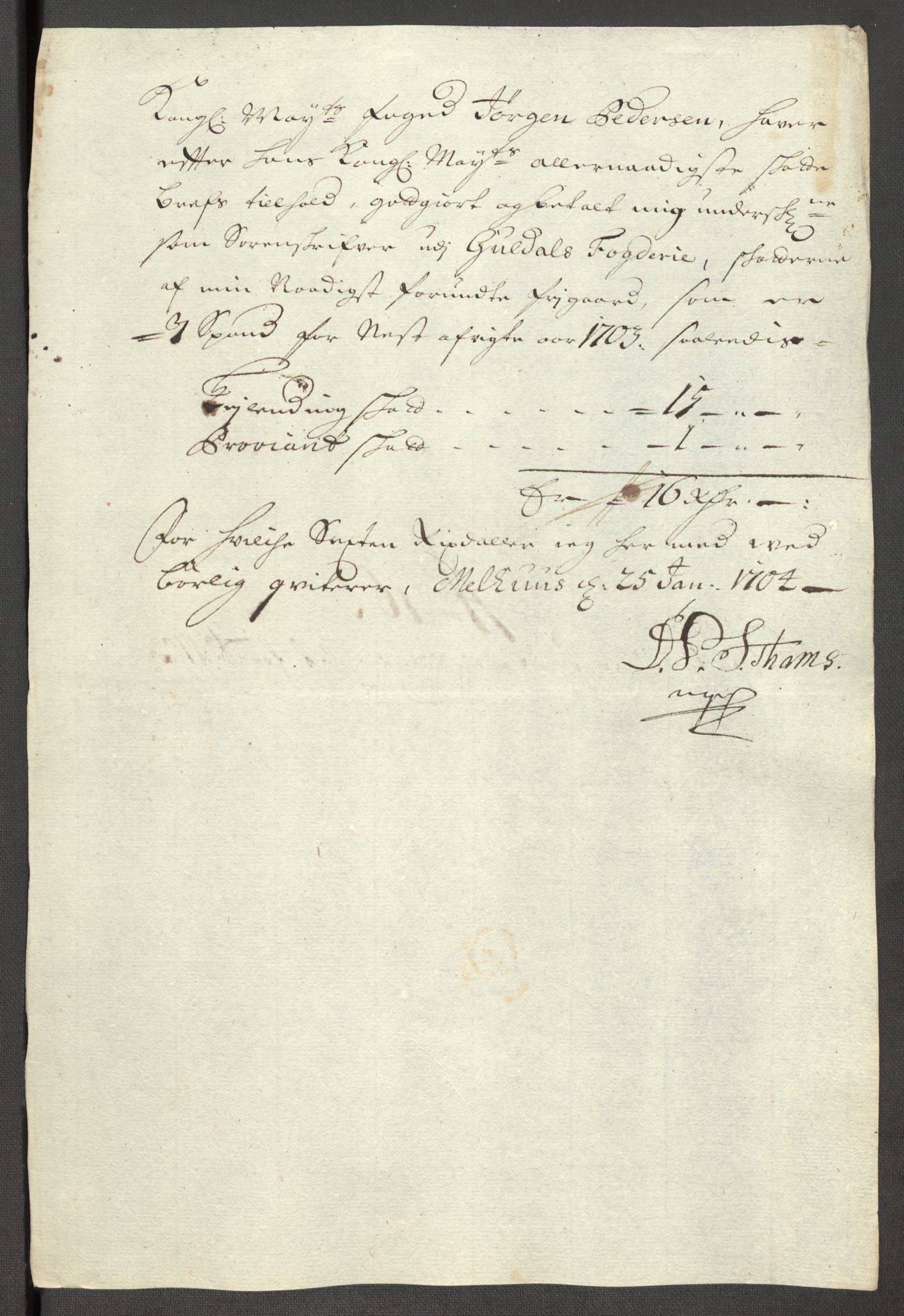 Rentekammeret inntil 1814, Reviderte regnskaper, Fogderegnskap, RA/EA-4092/R60/L3953: Fogderegnskap Orkdal og Gauldal, 1703, p. 368