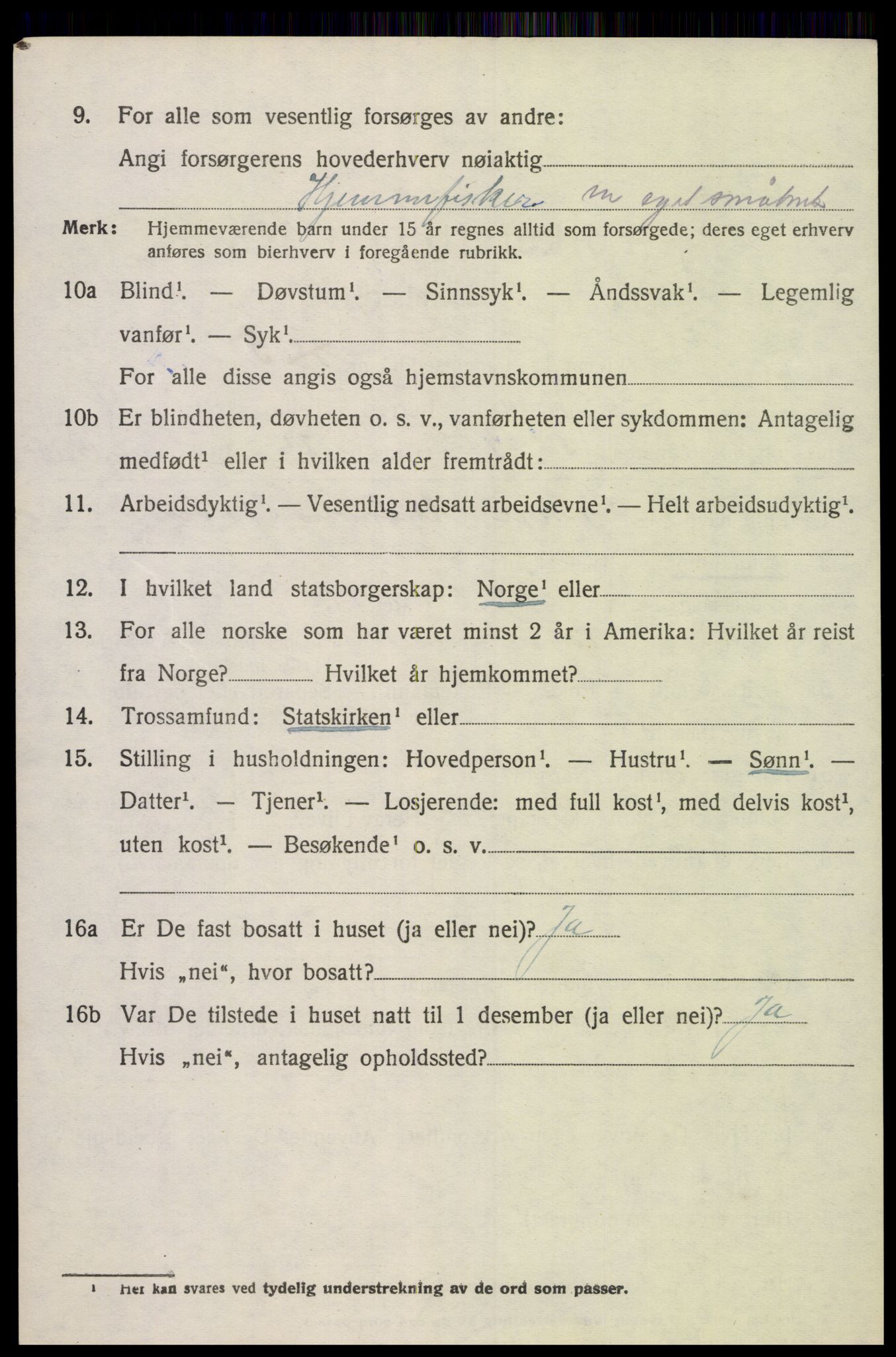 SAK, 1920 census for Søgne, 1920, p. 2068