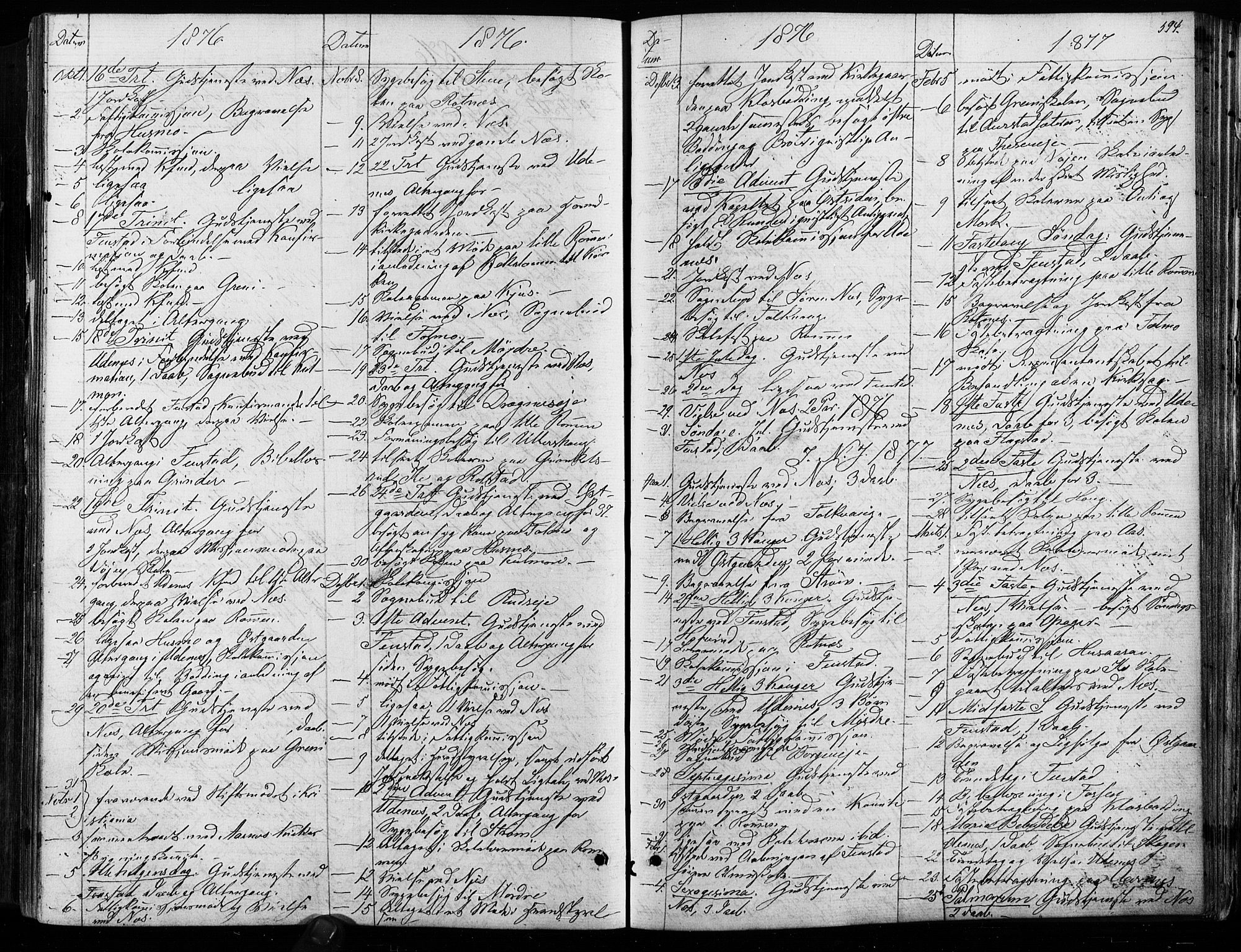 Nes prestekontor Kirkebøker, SAO/A-10410/F/Fa/L0009: Parish register (official) no. I 9, 1875-1882, p. 594