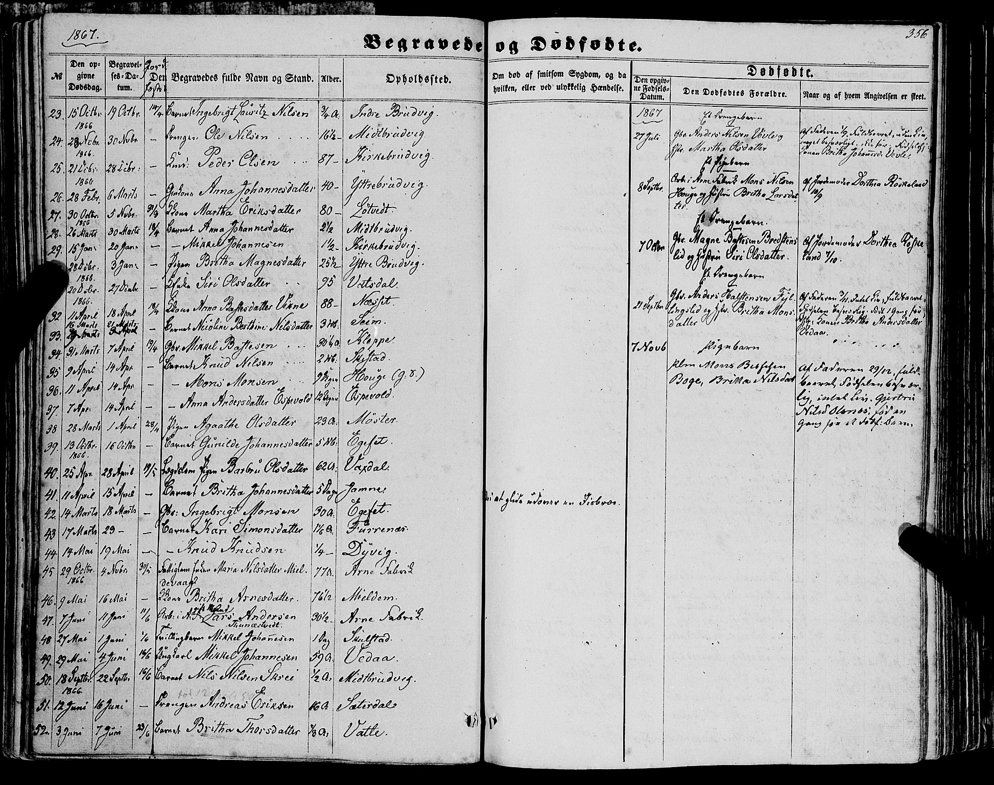 Haus sokneprestembete, SAB/A-75601/H/Haa: Parish register (official) no. A 17, 1858-1870, p. 356