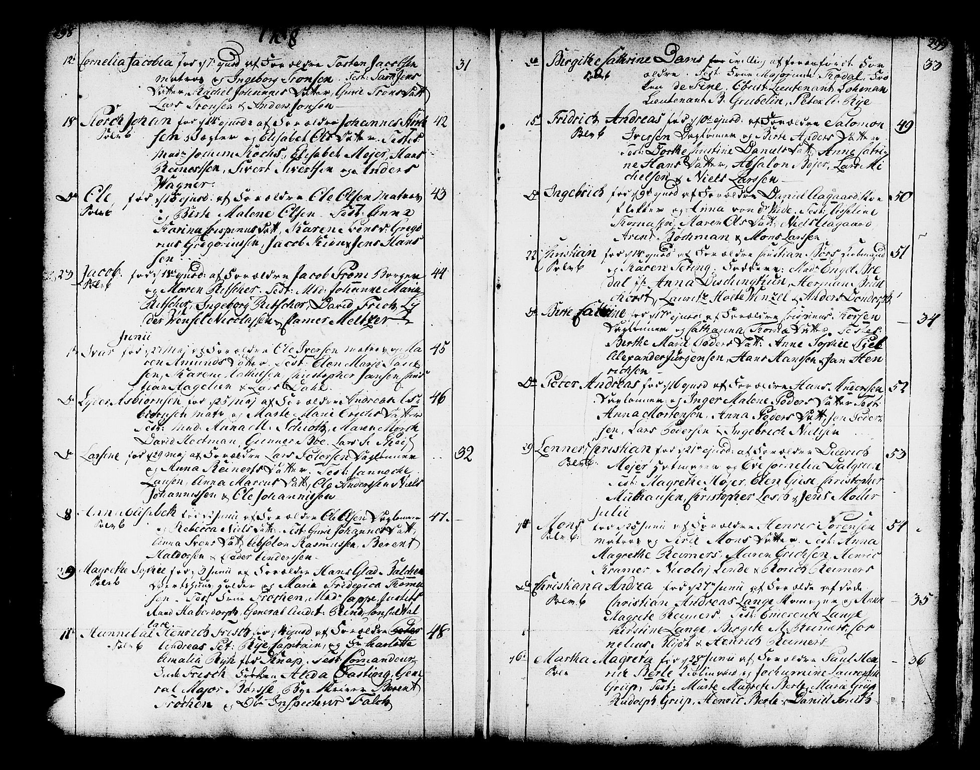 Domkirken sokneprestembete, AV/SAB-A-74801/H/Haa/L0003: Parish register (official) no. A 3, 1758-1789, p. 298-299