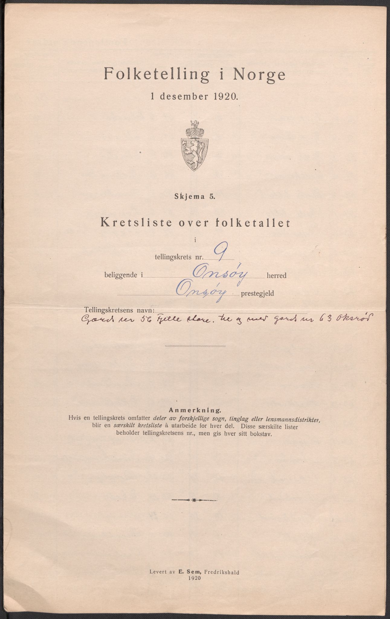 SAO, 1920 census for Onsøy, 1920, p. 35