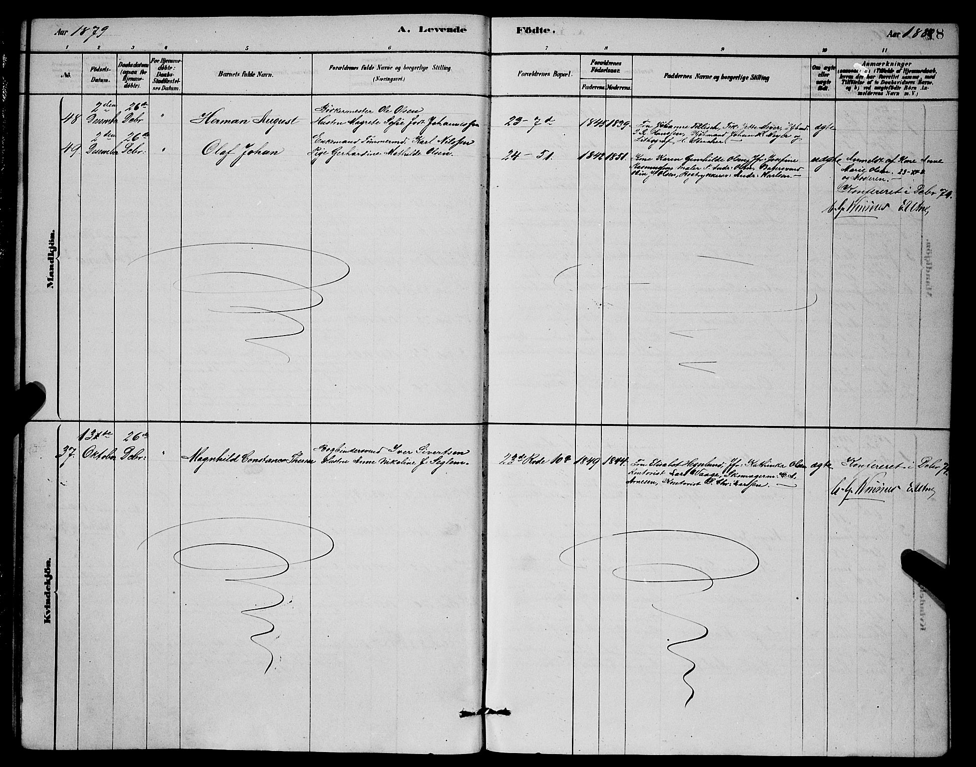 Mariakirken Sokneprestembete, SAB/A-76901/H/Hab/L0004: Parish register (copy) no. A 4, 1878-1892, p. 18