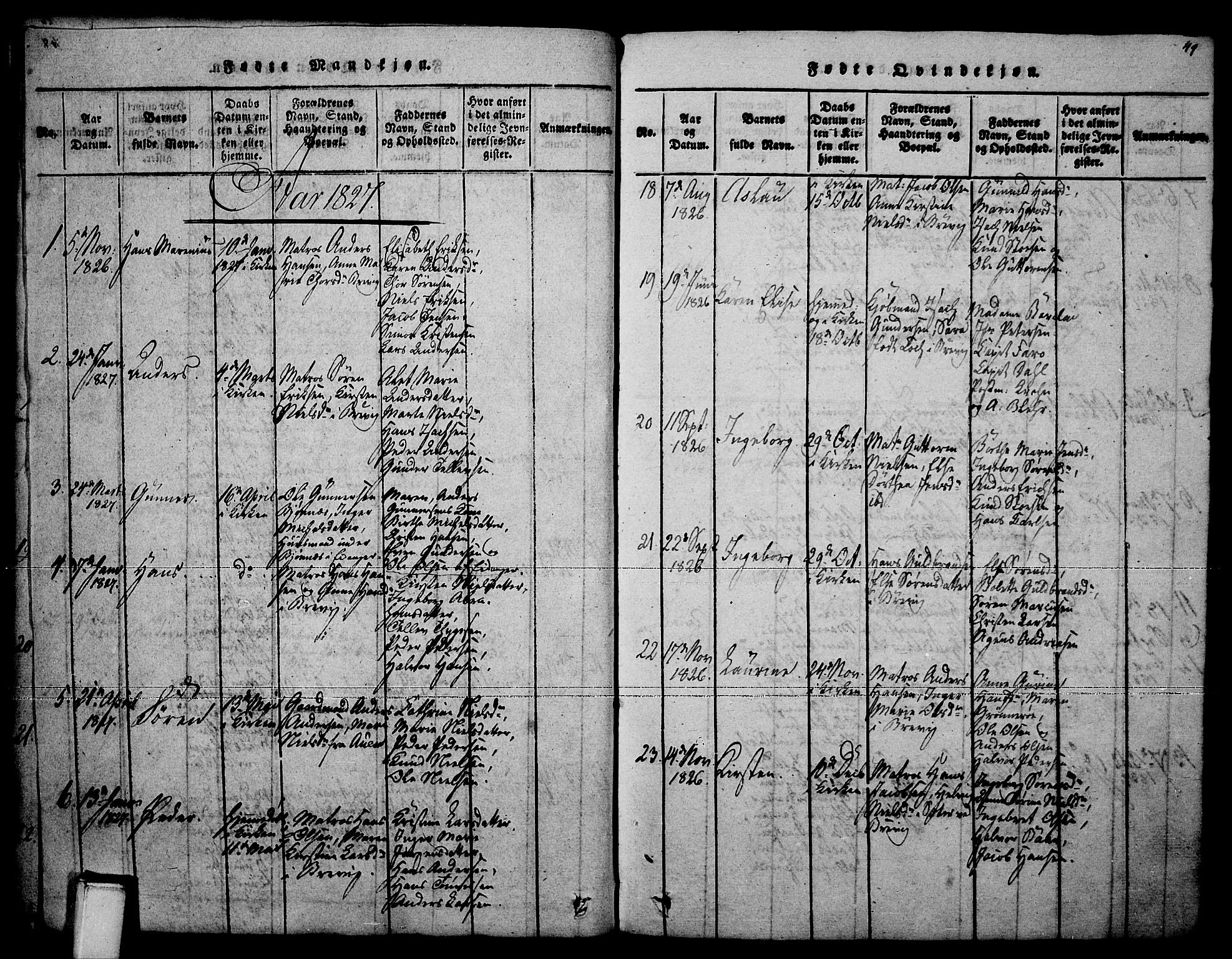 Brevik kirkebøker, SAKO/A-255/F/Fa/L0004: Parish register (official) no. 4, 1814-1846, p. 49