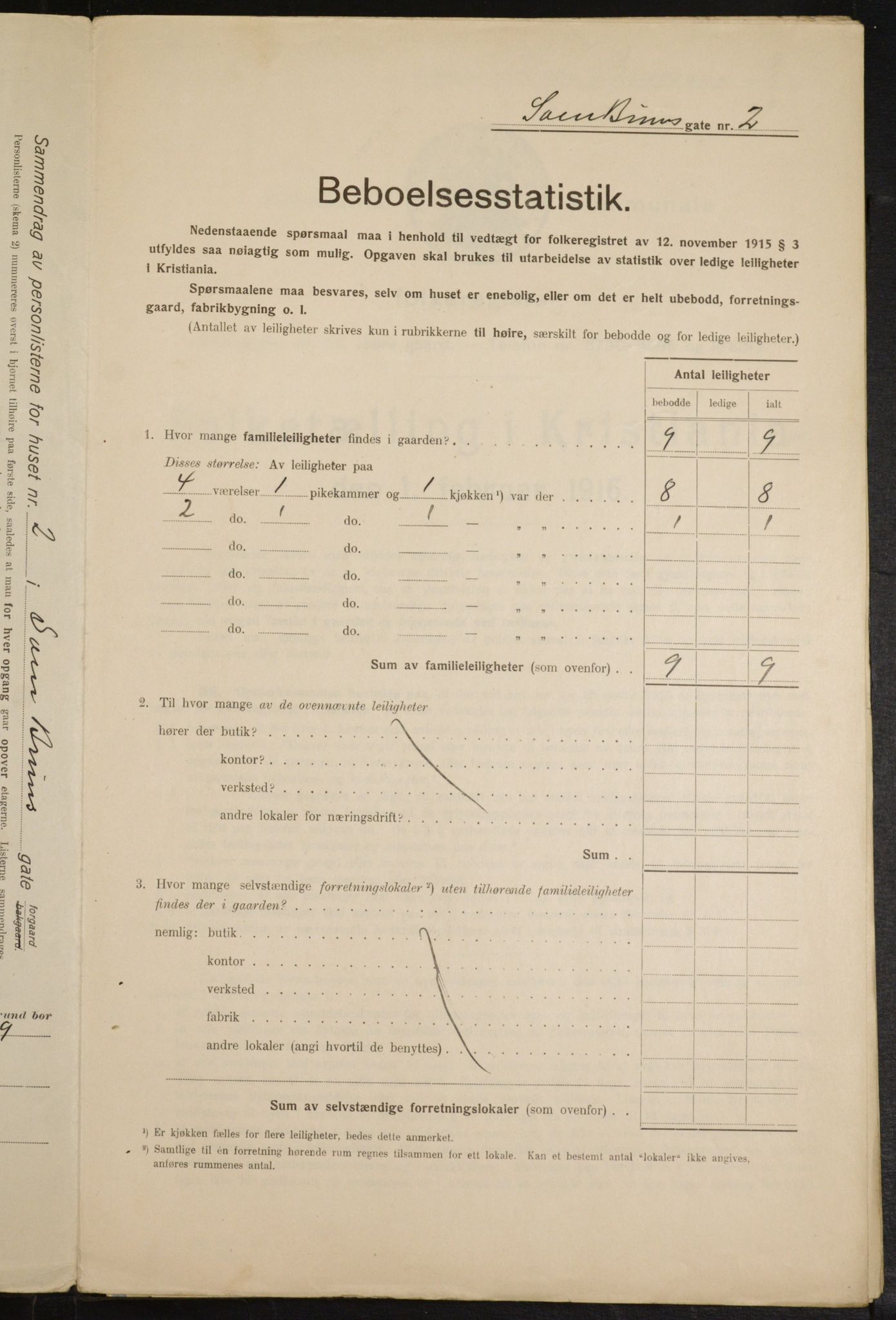 OBA, Municipal Census 1916 for Kristiania, 1916, p. 107711