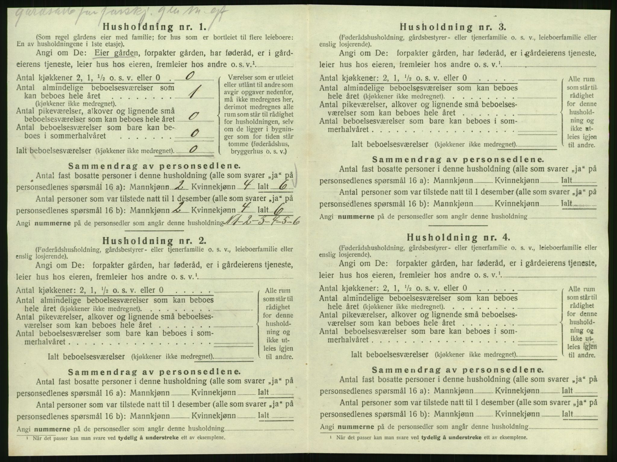 SAT, 1920 census for Vik, 1920, p. 860