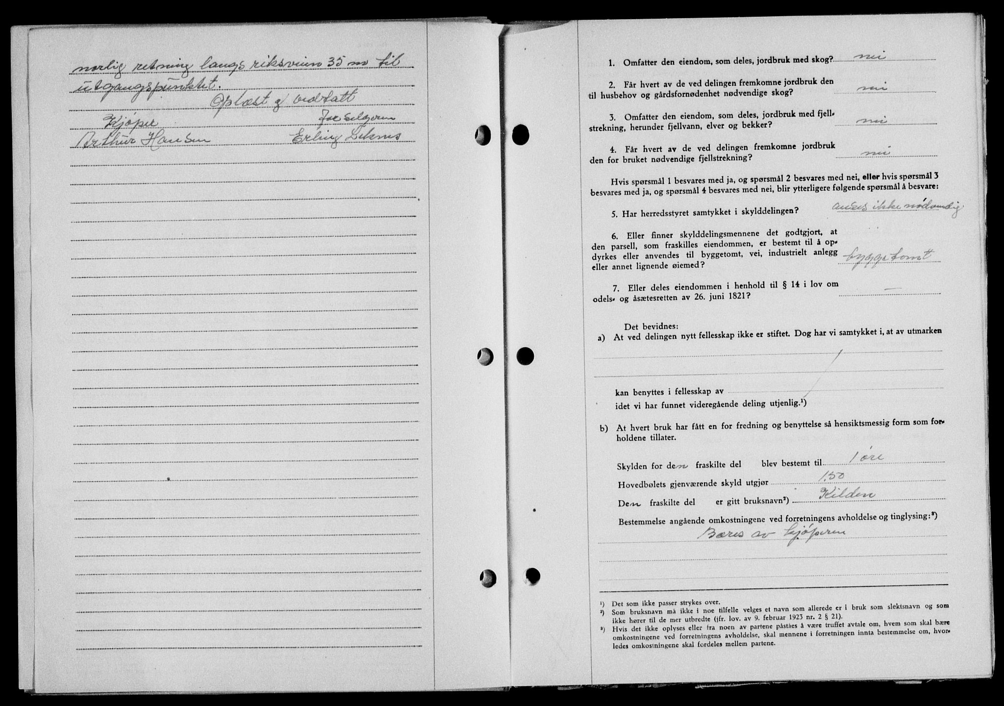 Lofoten sorenskriveri, SAT/A-0017/1/2/2C/L0014a: Mortgage book no. 14a, 1946-1946, Diary no: : 1342/1946