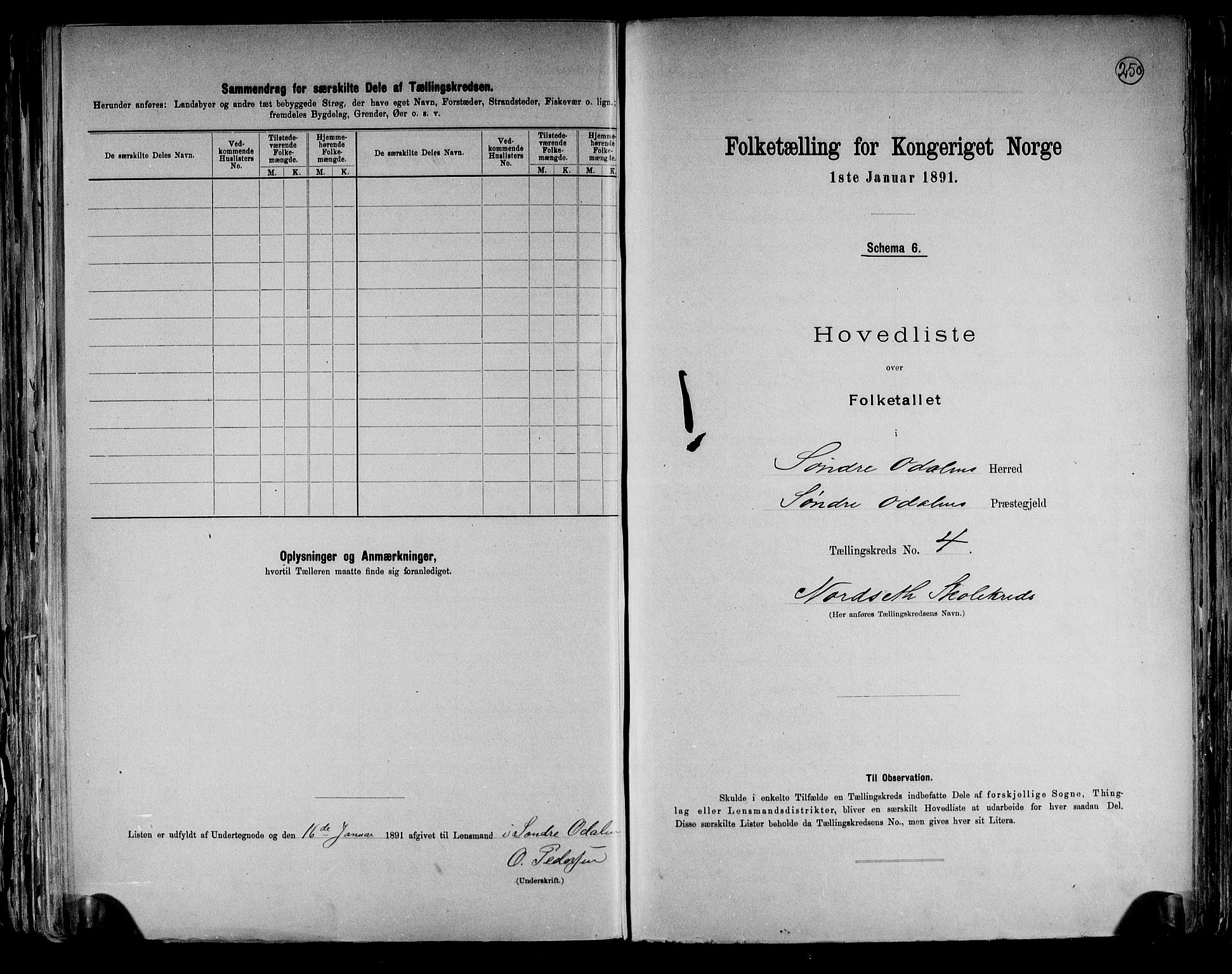 RA, 1891 census for 0419 Sør-Odal, 1891, p. 12