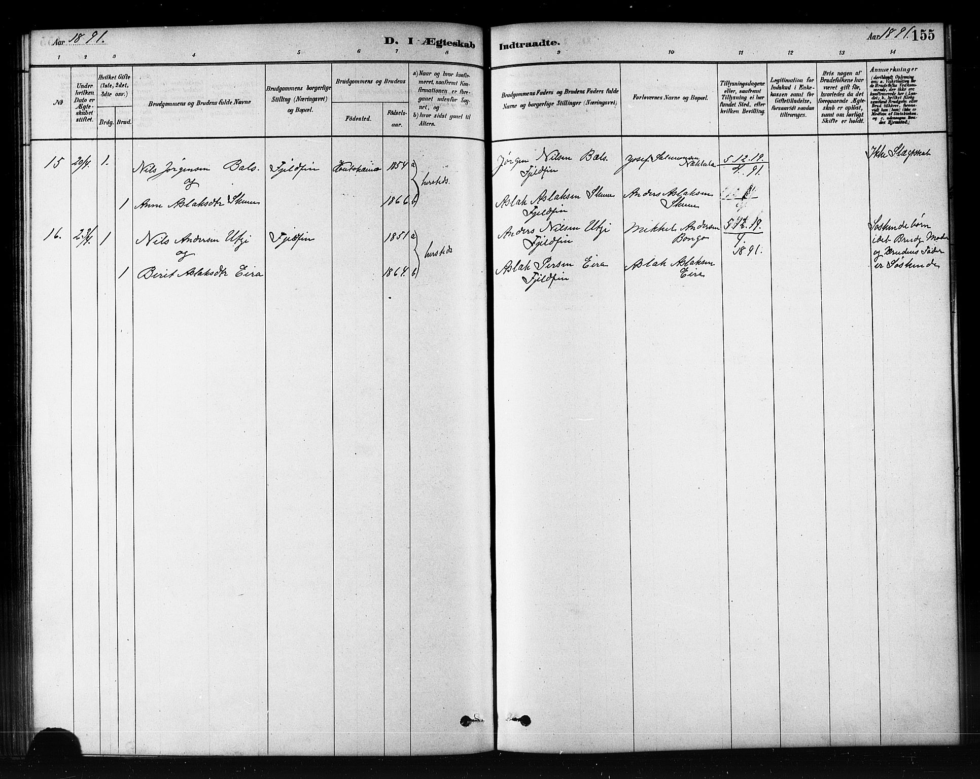 Kautokeino sokneprestembete, AV/SATØ-S-1340/H/Hb/L0002.klokk: Parish register (copy) no. 2, 1877-1896, p. 155