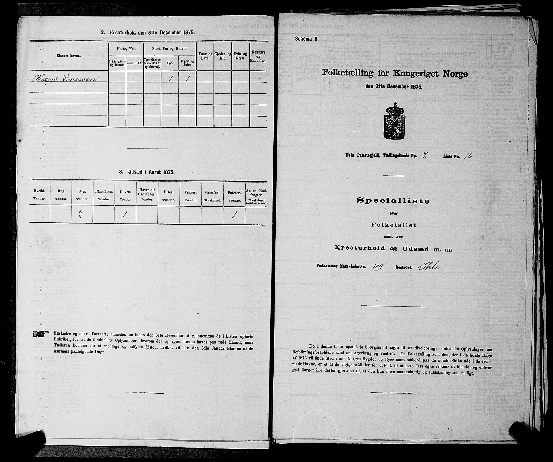 RA, 1875 census for 0227P Fet, 1875, p. 1020