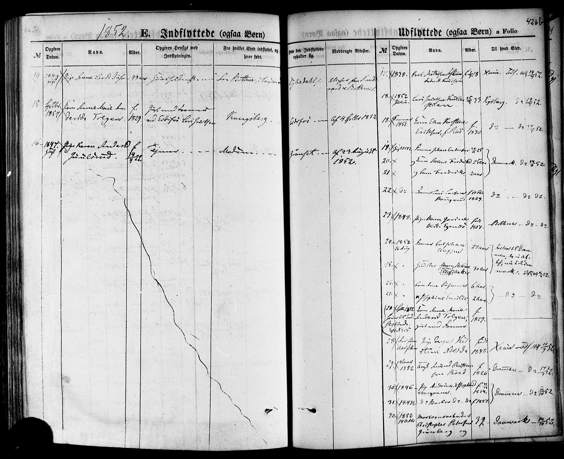 Hof kirkebøker, AV/SAKO-A-64/F/Fa/L0006: Parish register (official) no. I 6, 1851-1877, p. 426