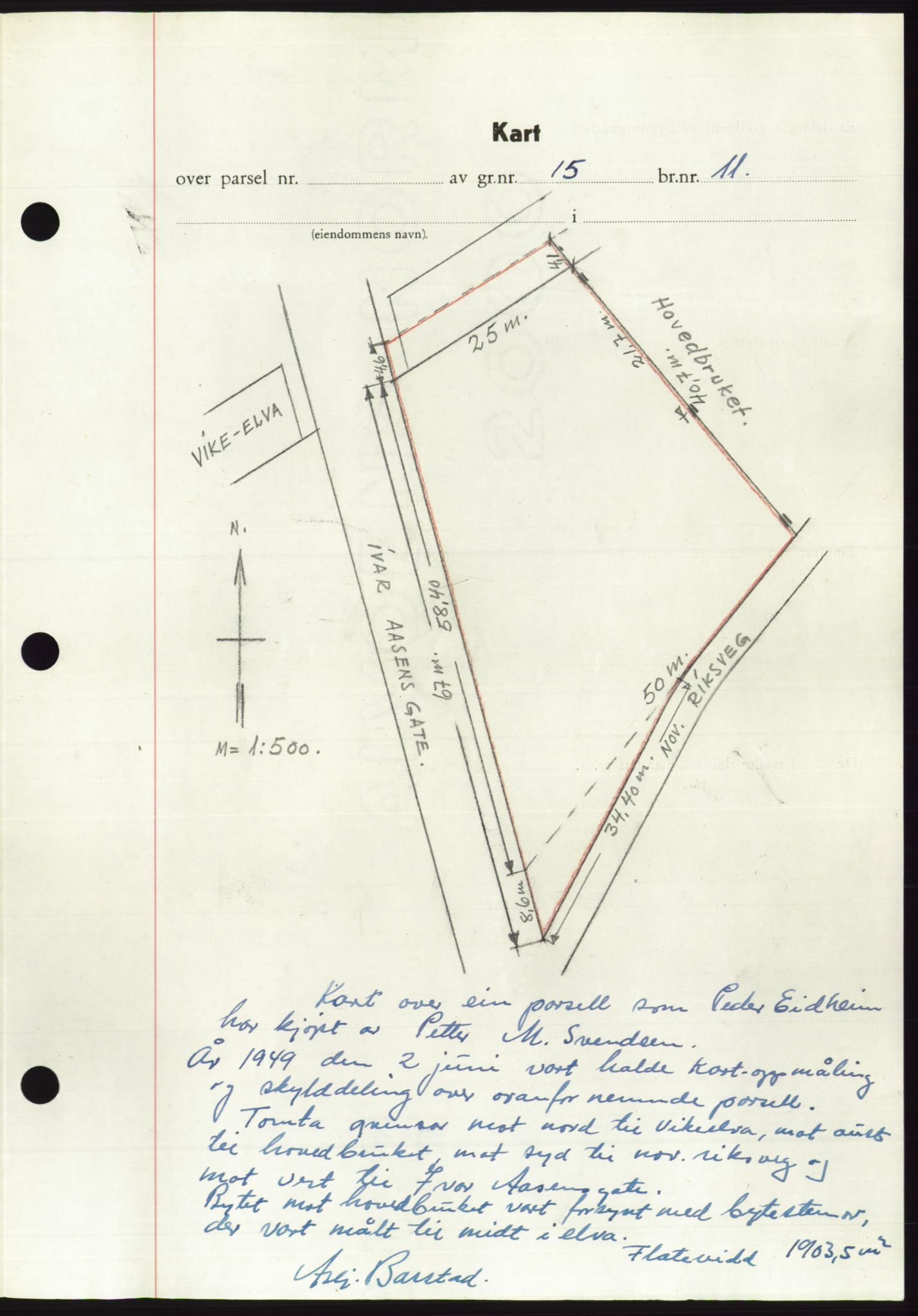 Søre Sunnmøre sorenskriveri, AV/SAT-A-4122/1/2/2C/L0085: Mortgage book no. 11A, 1949-1949, Diary no: : 1867/1949