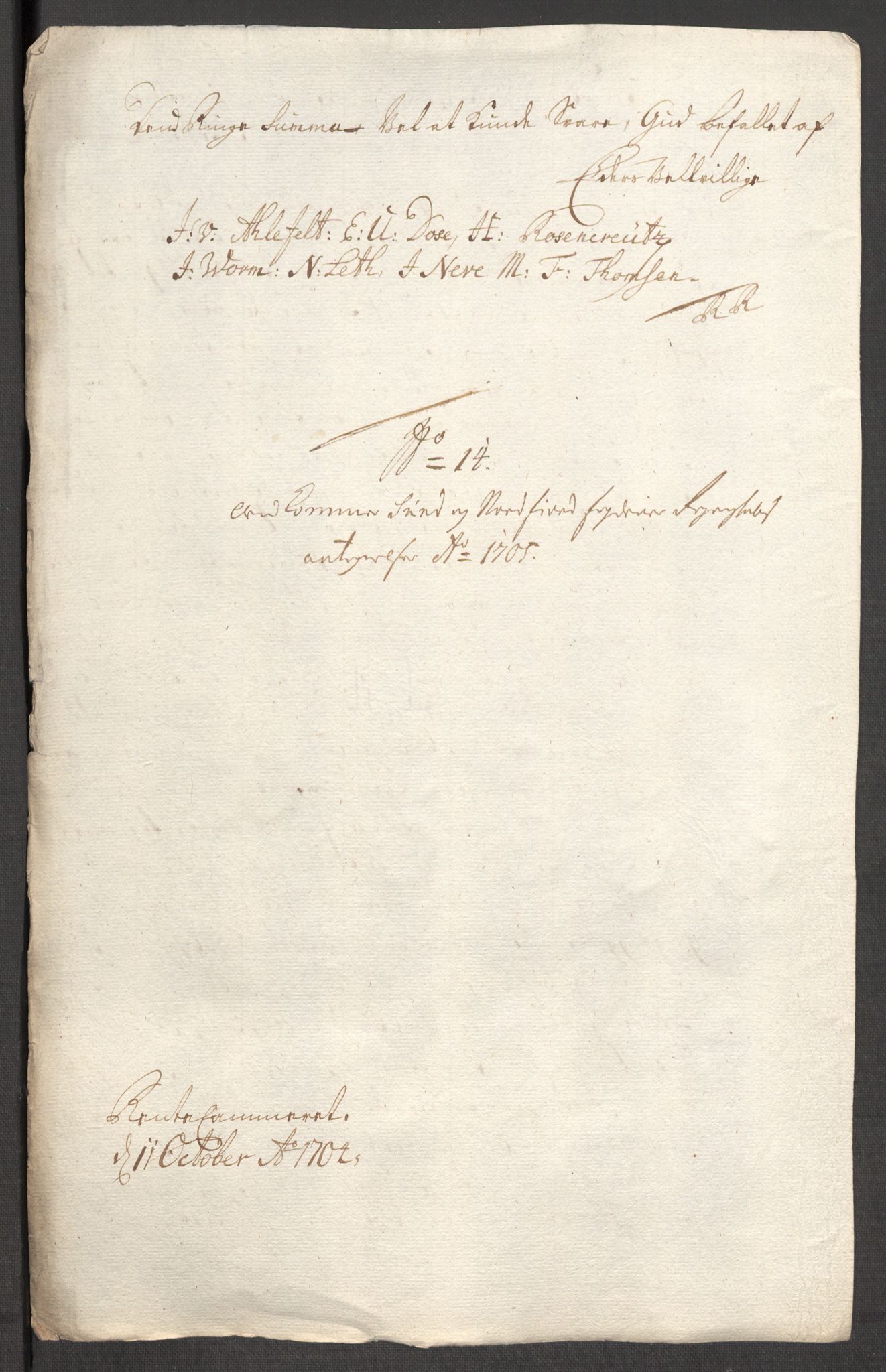 Rentekammeret inntil 1814, Reviderte regnskaper, Fogderegnskap, AV/RA-EA-4092/R53/L3429: Fogderegnskap Sunn- og Nordfjord, 1705, p. 343