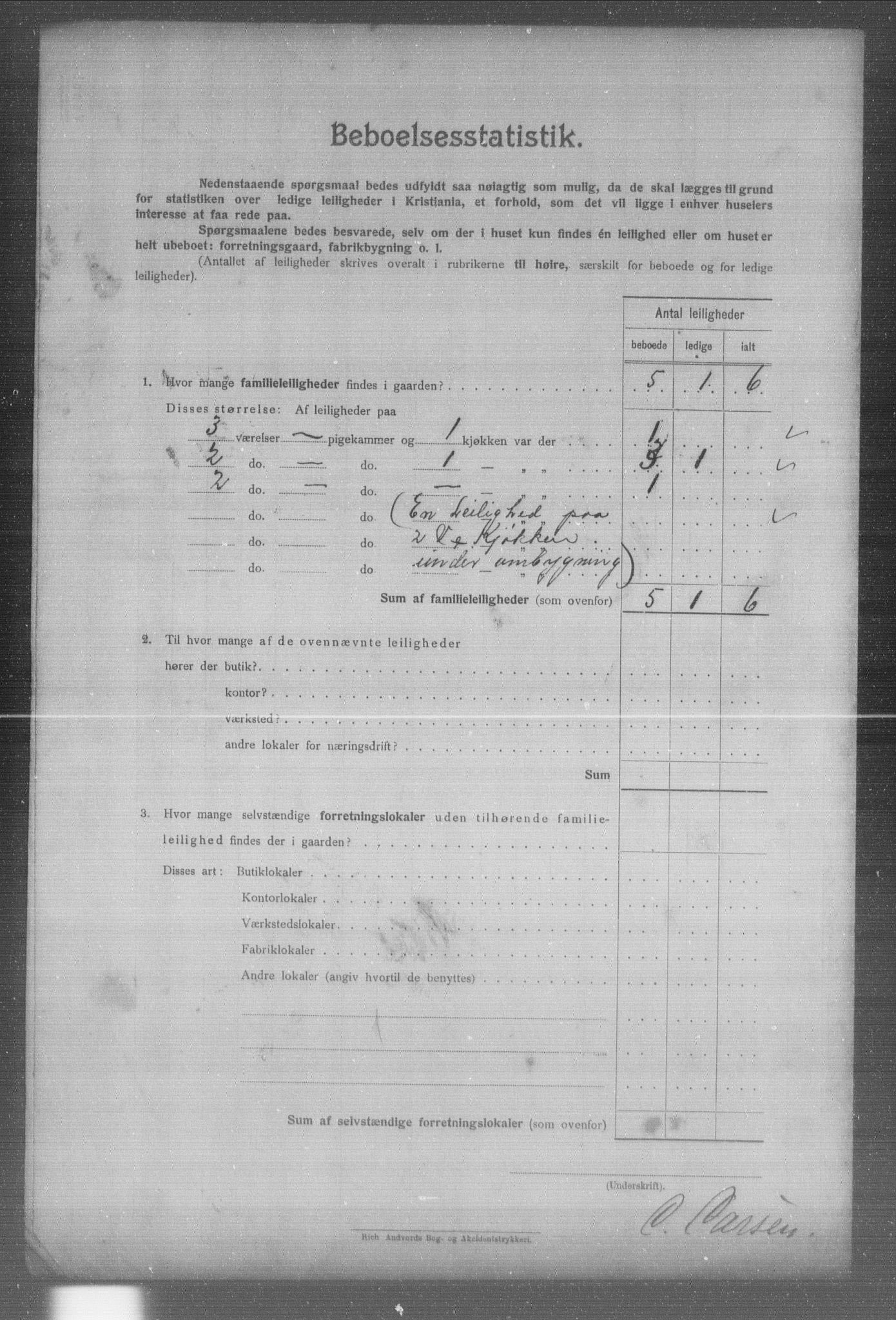 OBA, Municipal Census 1904 for Kristiania, 1904, p. 77