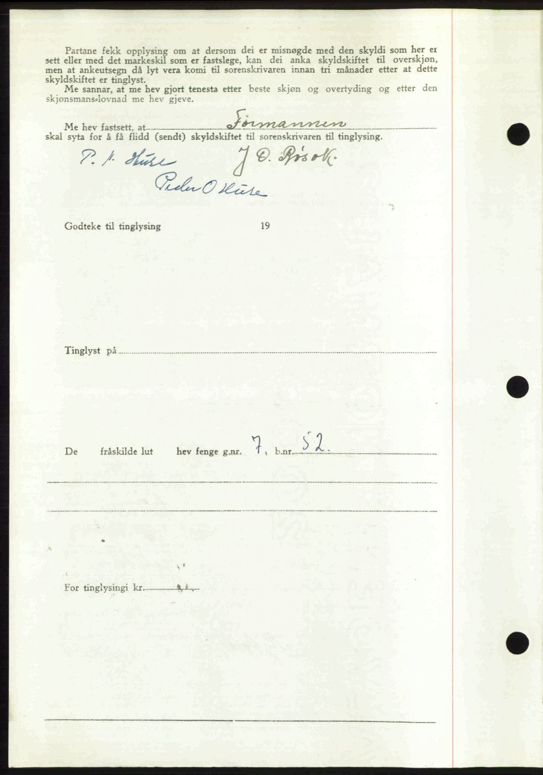 Romsdal sorenskriveri, AV/SAT-A-4149/1/2/2C: Mortgage book no. A30, 1949-1949, Diary no: : 2573/1949